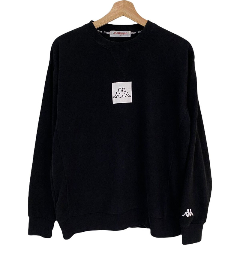 VINTAGE 90s KAPPA MIDDLE LOGO PRINT SWEATSHIRT - 1