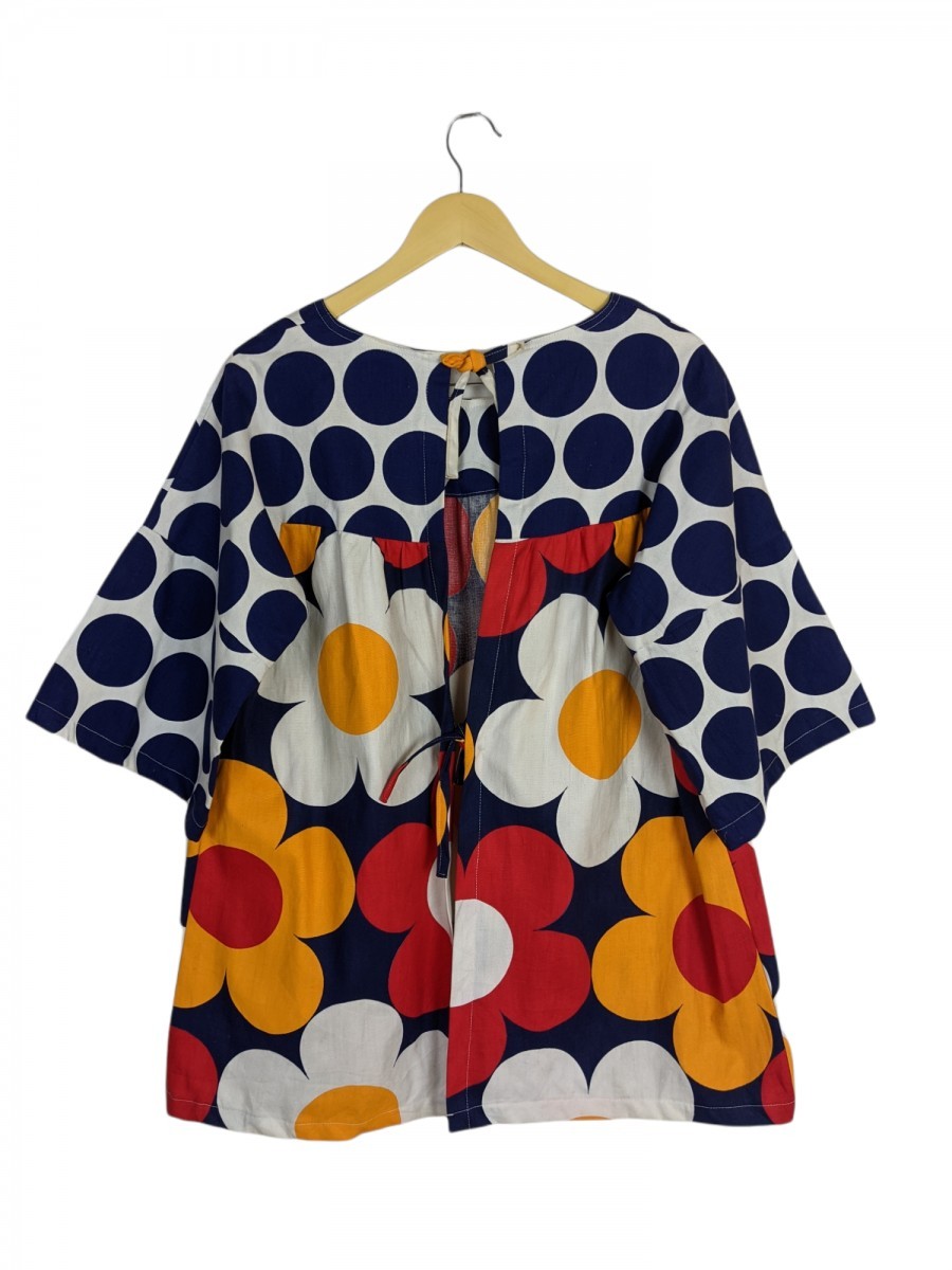 Neiman Marcus - Vtg Neiman-Marcus Floral X Dot Apron Light Jacket - 2