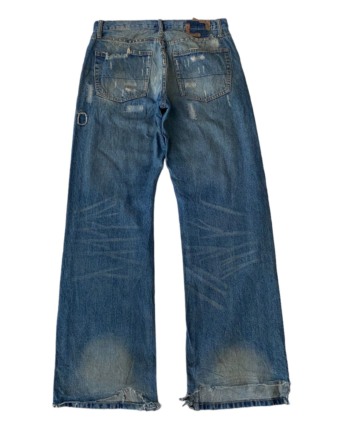 🔥FLARE JEANS RUSTY BAGGY ABERCROMBIE & FITCH DISTRESS DENIM - 2