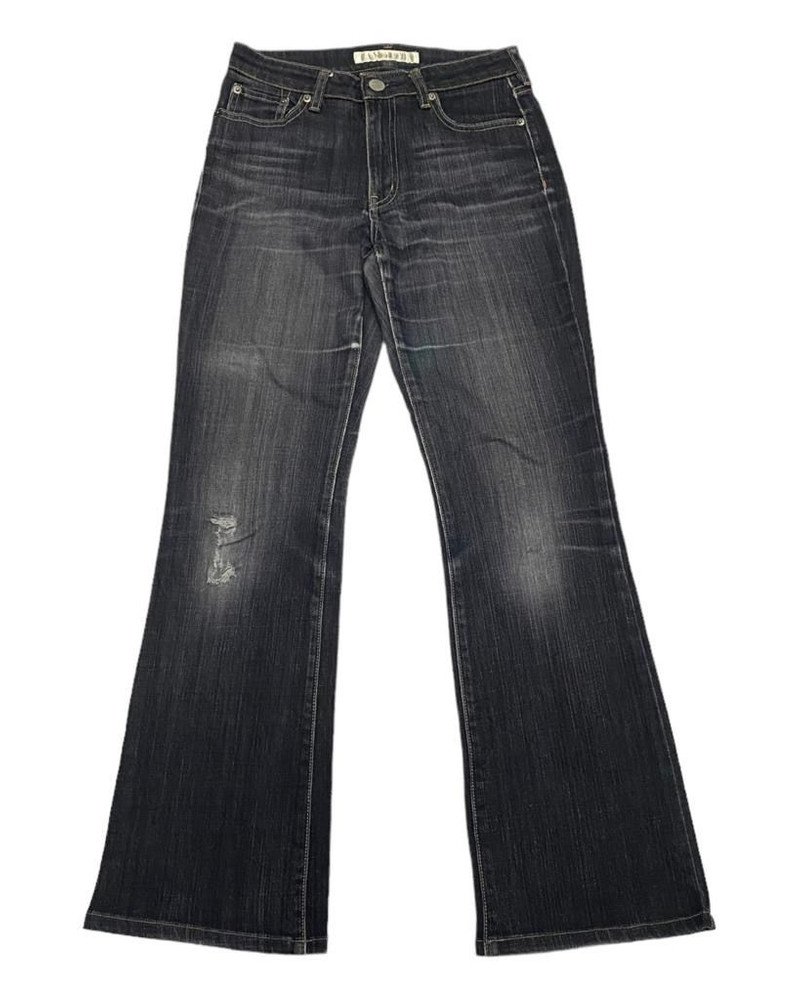 FLARED🔥DISTRESSED DENIM FLARE UNIQLO NATURAL FIT JEANS - 1