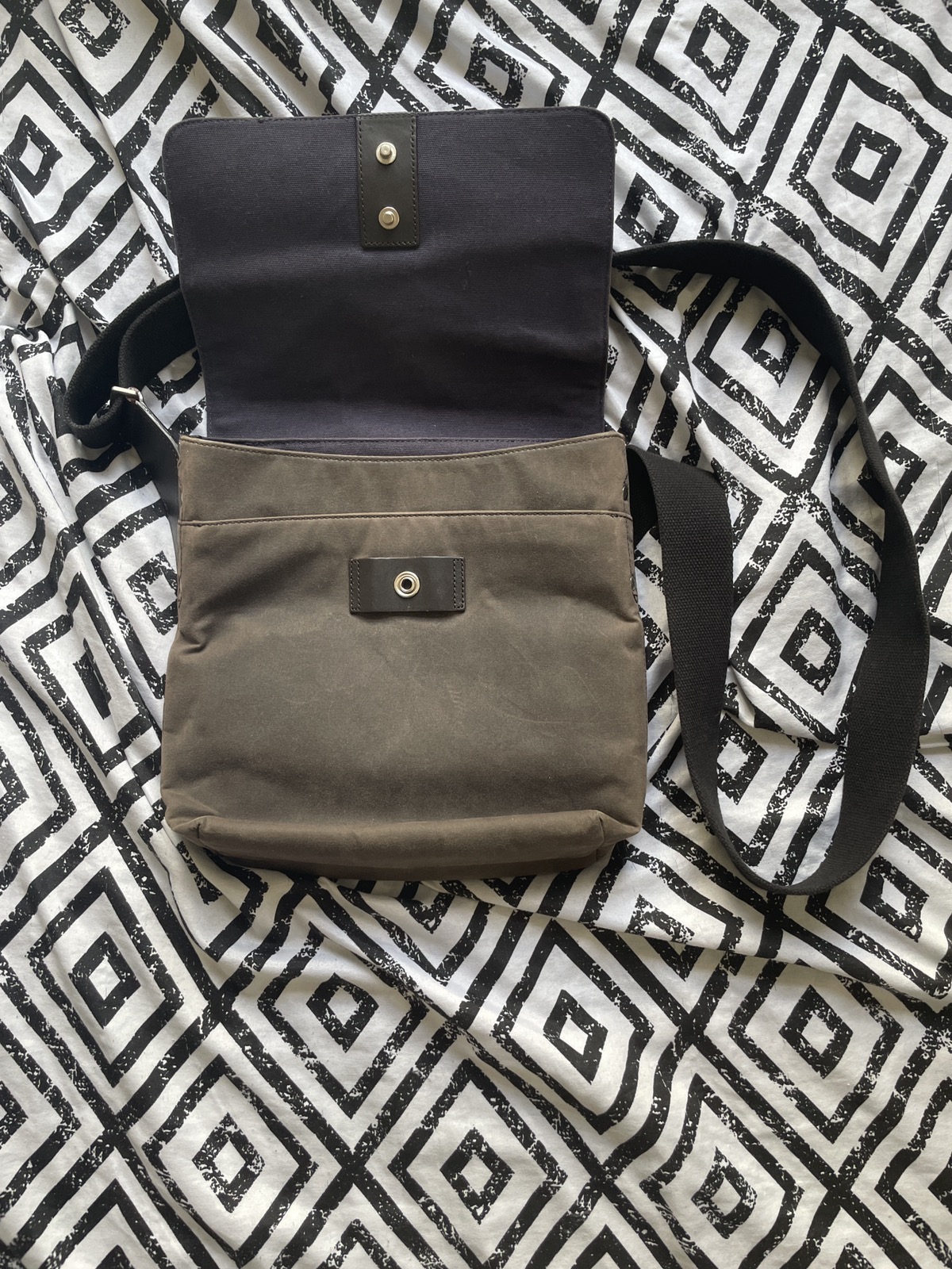 Jack Spade - Jack Spade crossbody messenger bag waxed cotton y2k