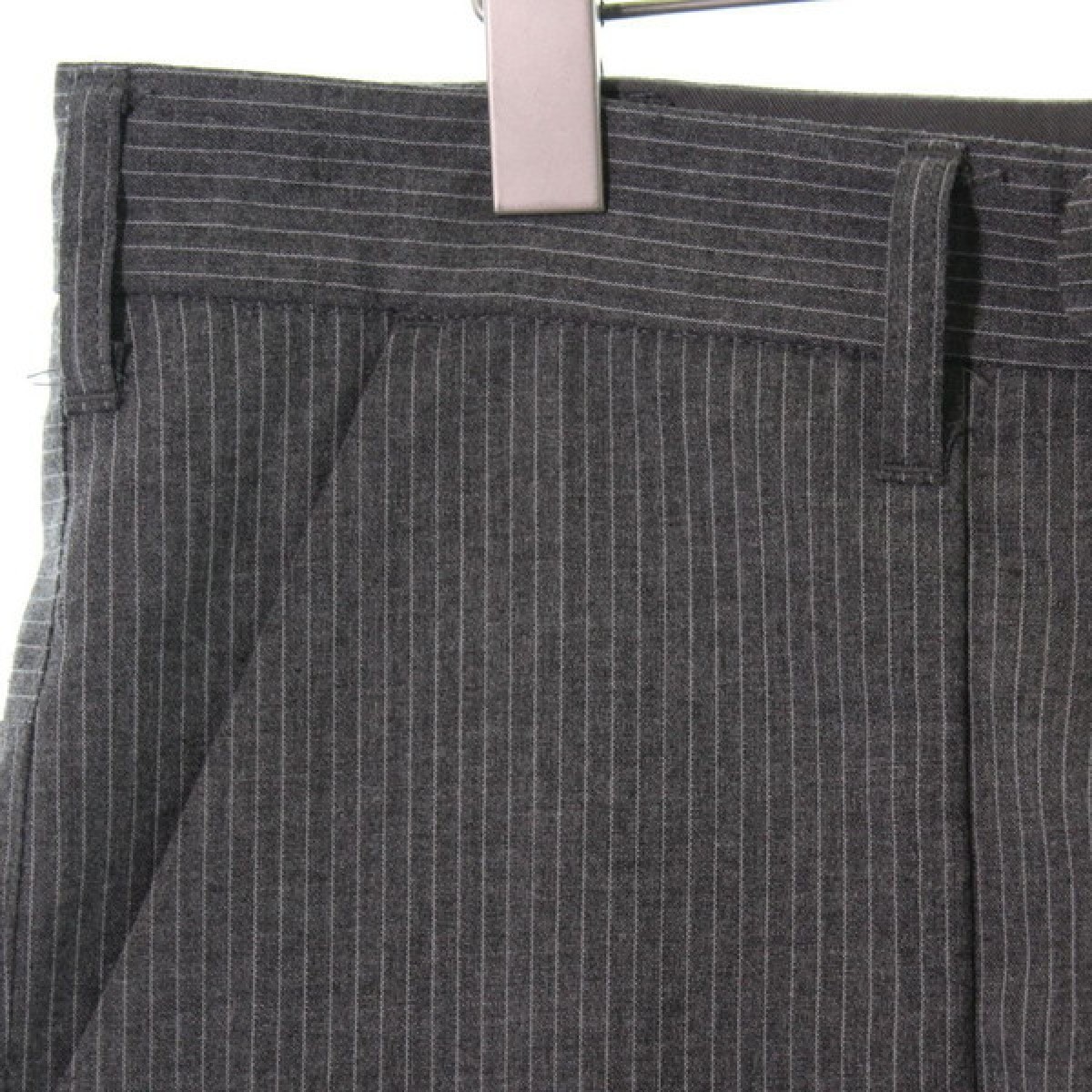 Unused - striped wool grey pants - 2