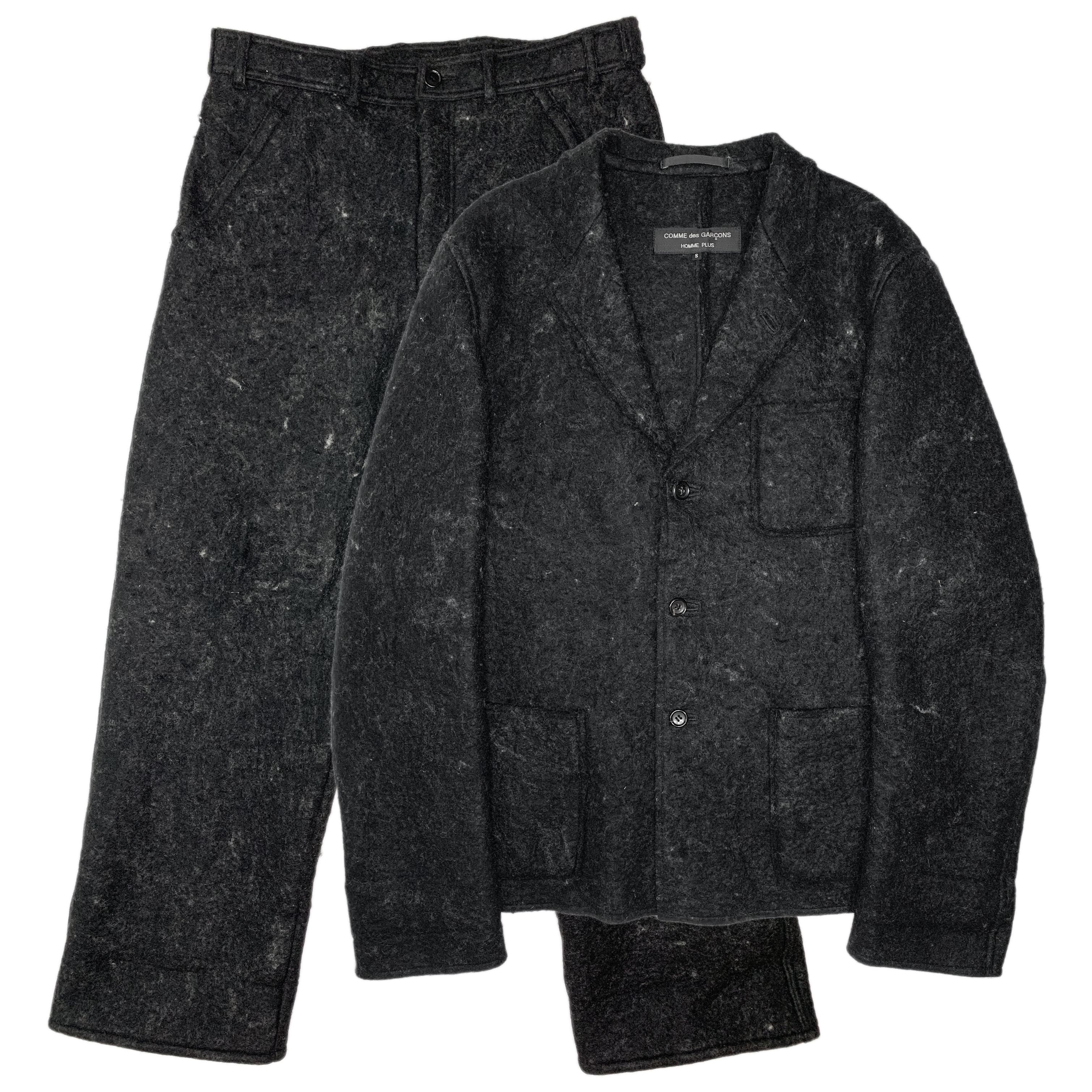 AW95 Oversized Pressed Wool Felt Suit - 1