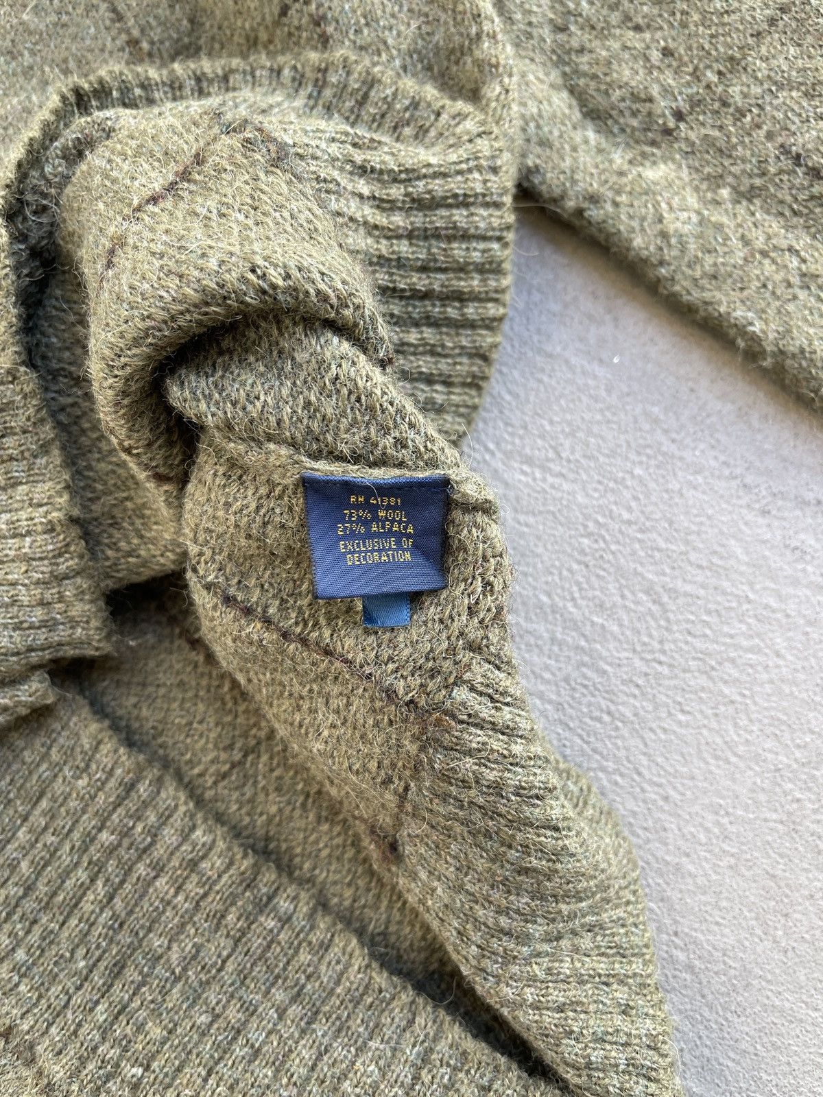 STEAL! Vintage Polo Ralph Lauren Wool Pocket Knit Sweater - 5