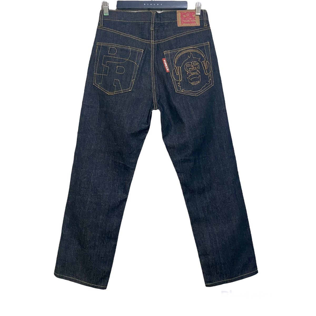 Japanese Brand POP ROCK DENIM Embroidery Jeans - 3