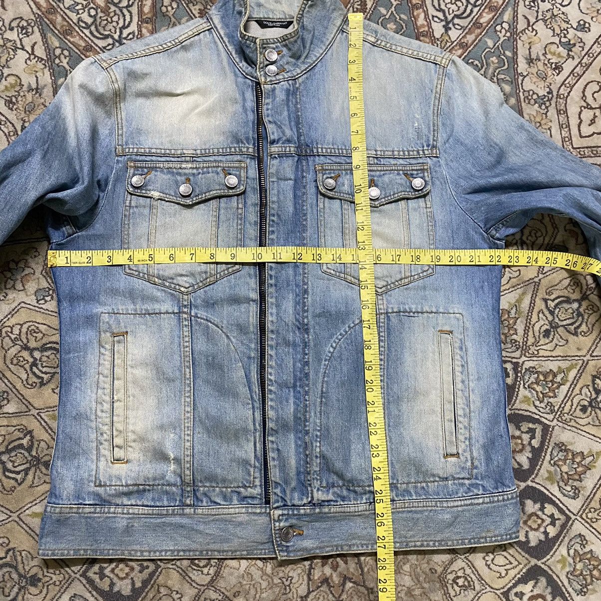 Vintage Dolce&Gabbana Denim Jacket Double Zipper Mudwash - 21