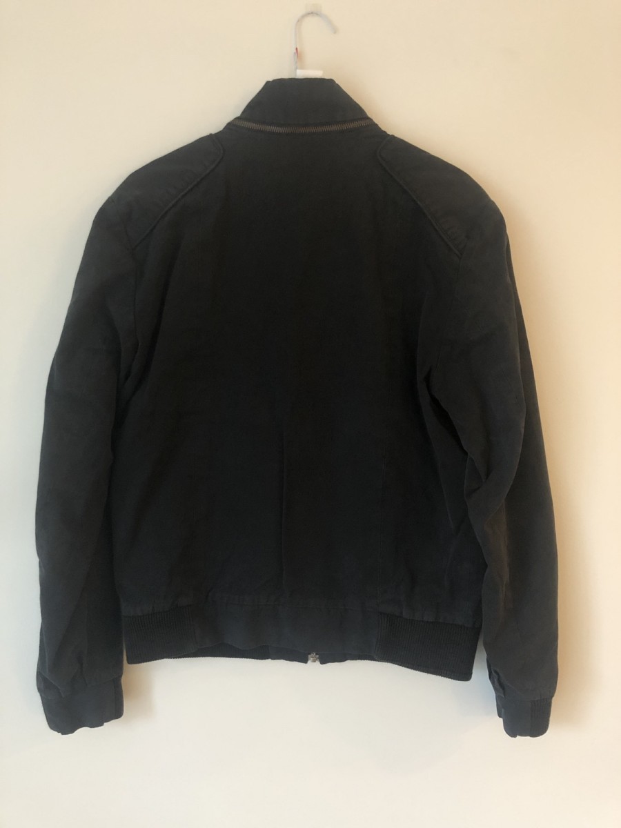 Veronique Branquinho - Black biker type cotton jacket zip collar - 2