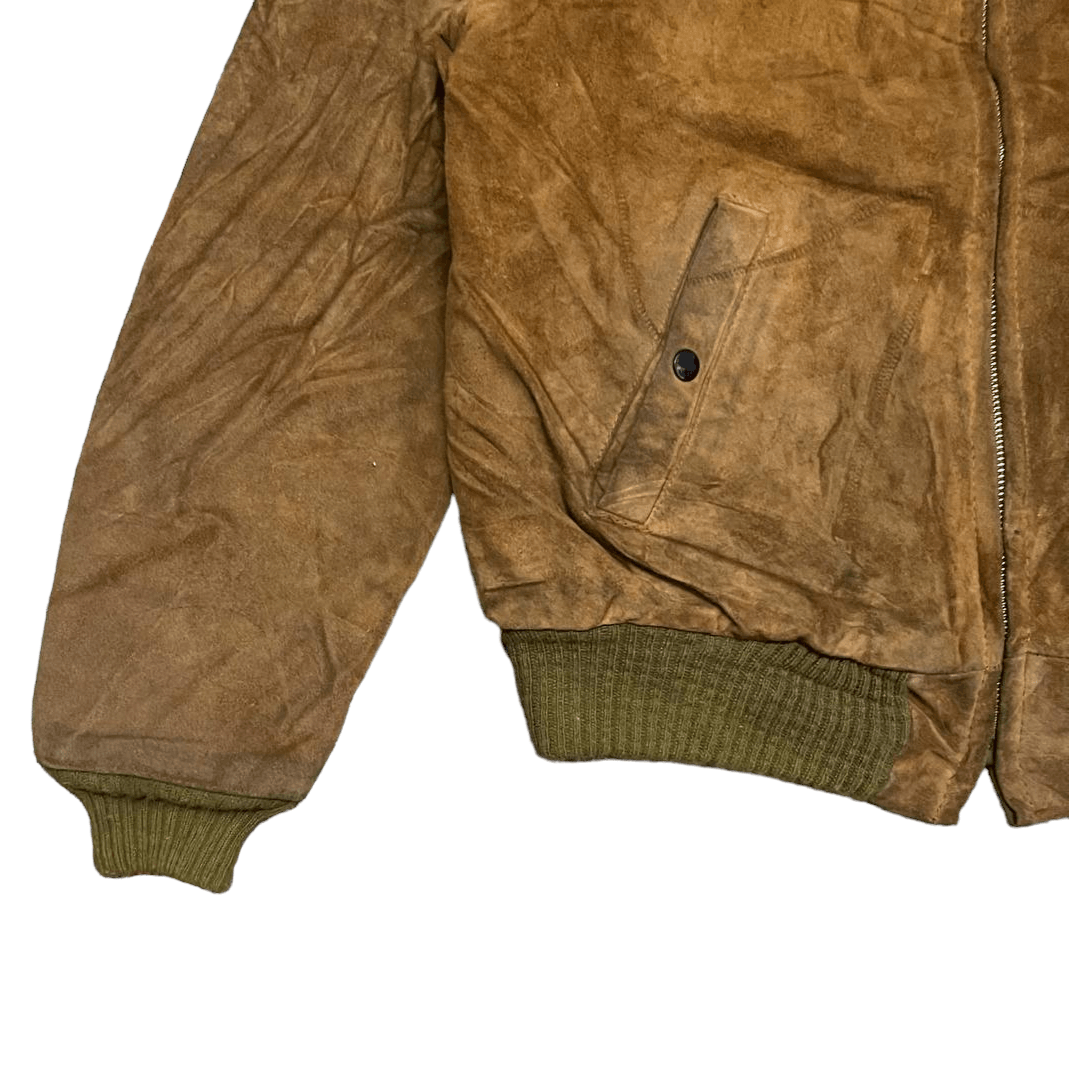 Vintag Cooper Genuine Leather Bomber Jacket Sherpa Lining - 3
