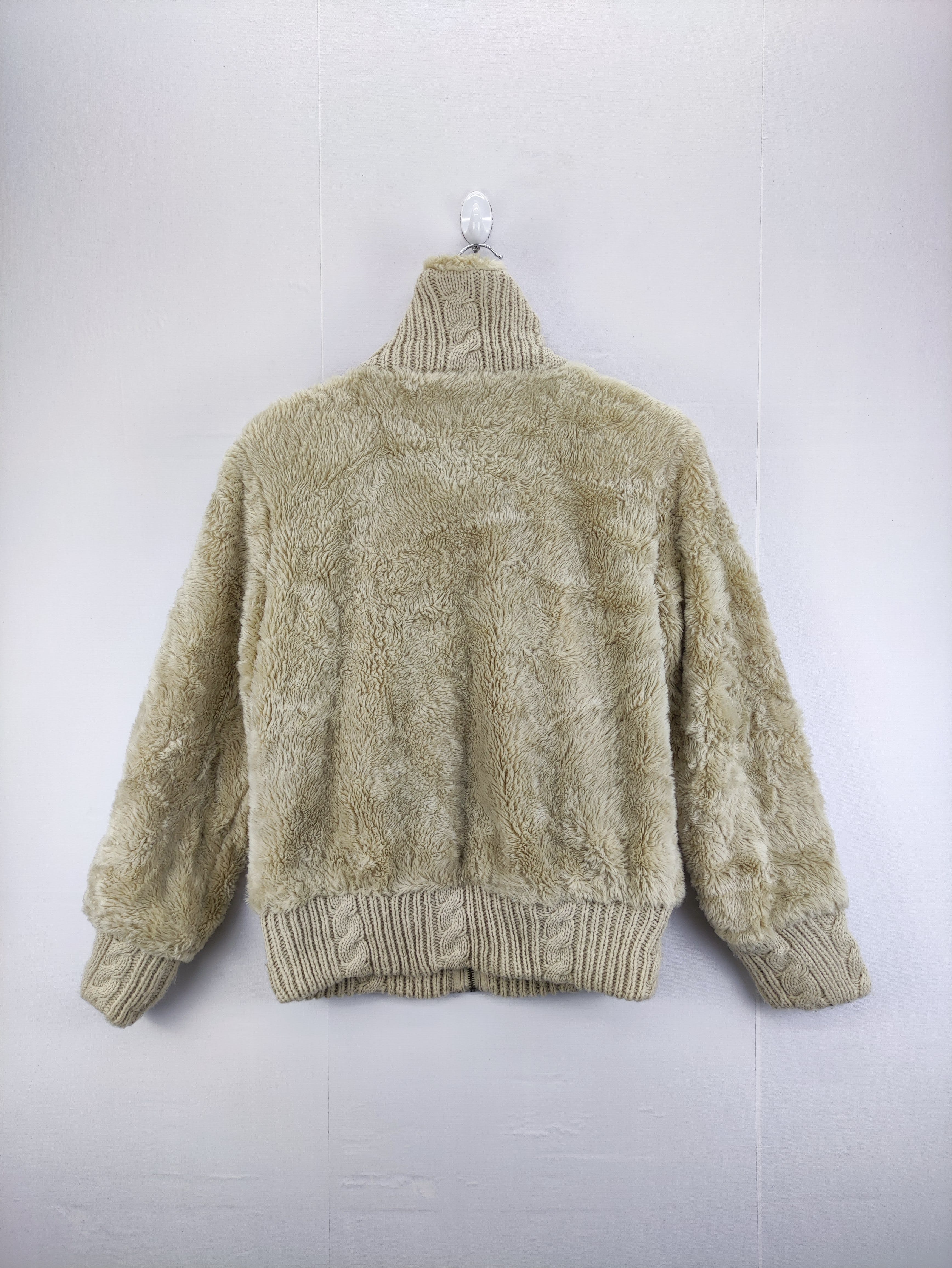 Vintage Sweater Faux Fur Zipper by Navy Nature - 8