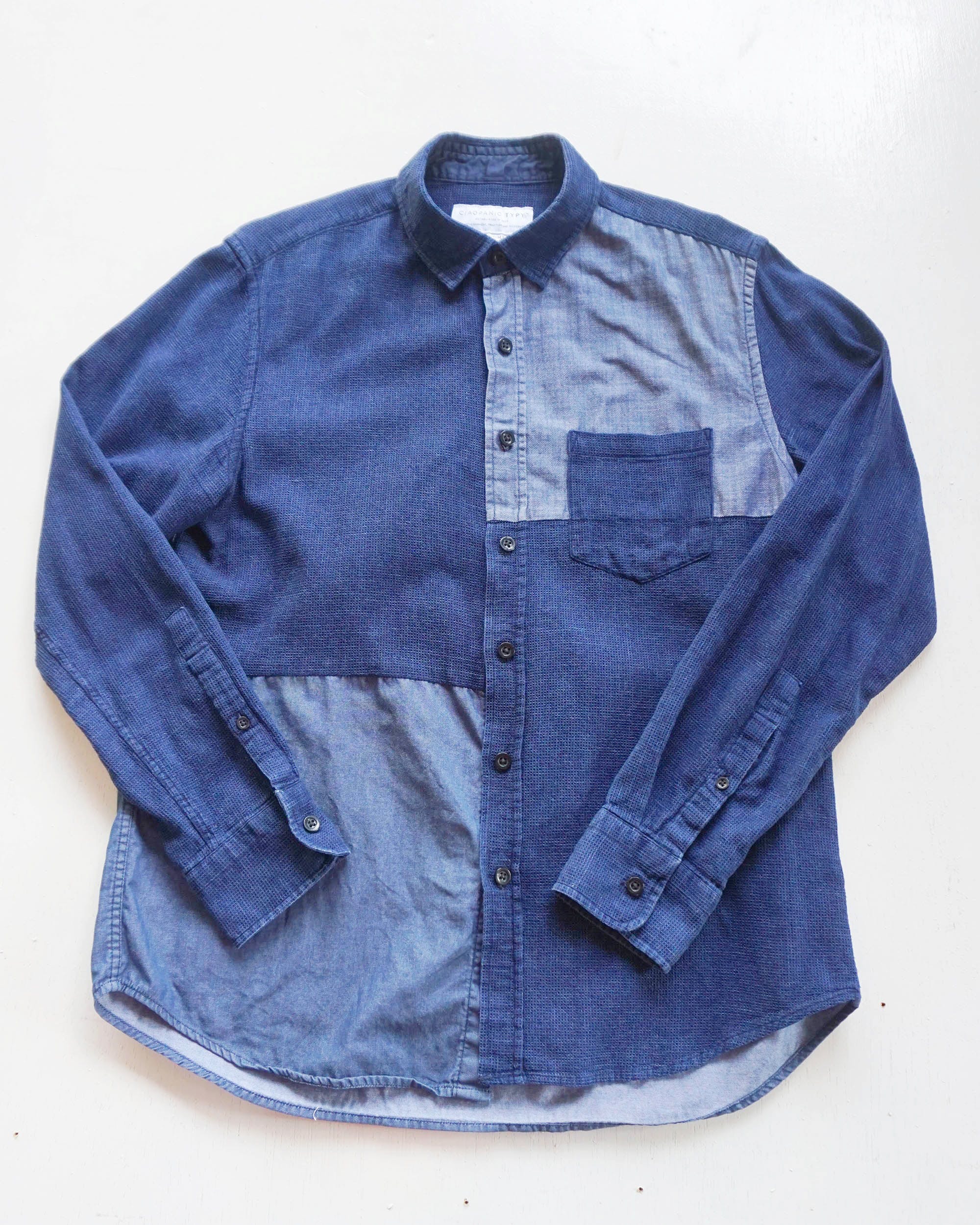 Japanese Brand - CIAOPANIC TYPY Patchwork Denim Long Sleeve Shirt - 3