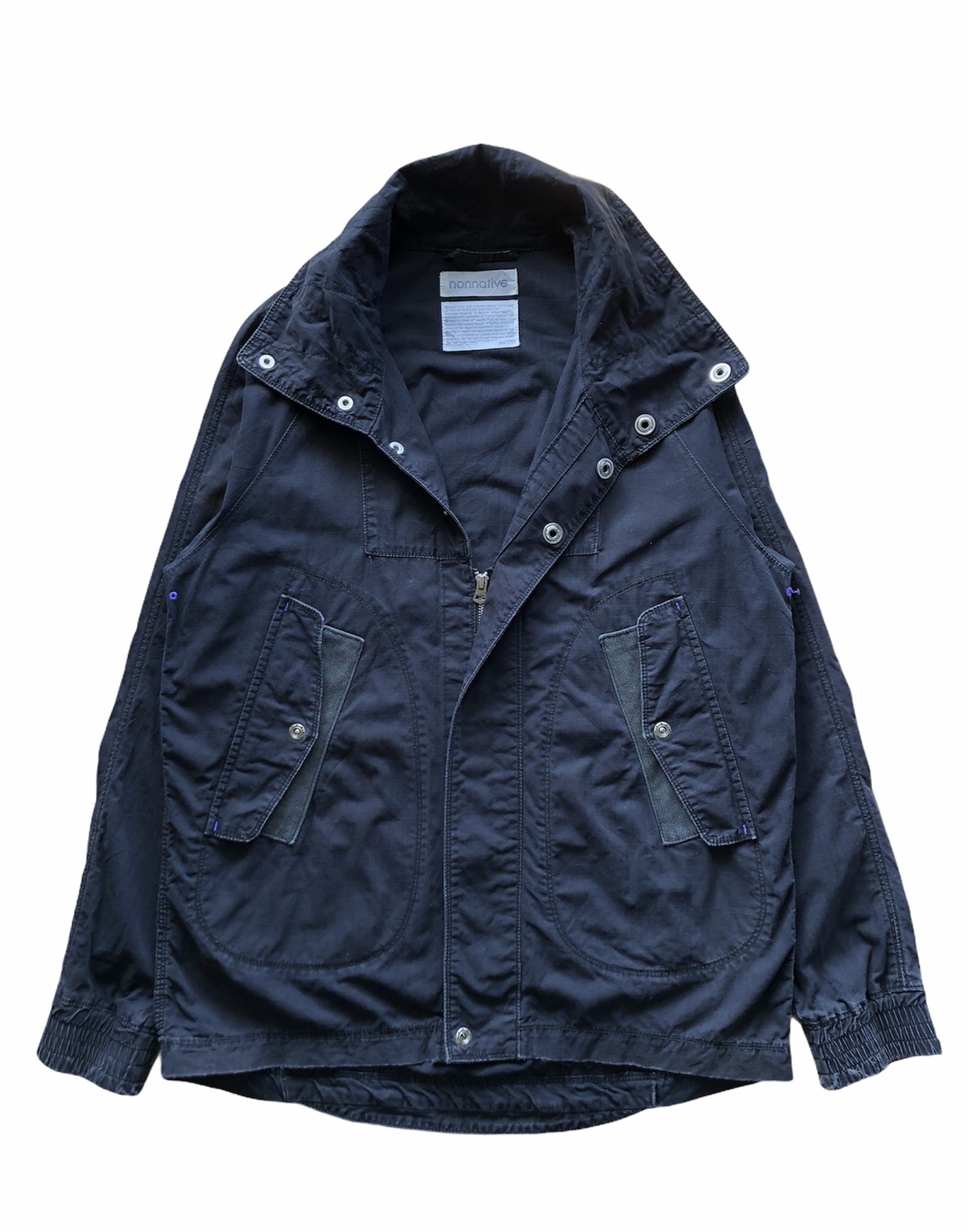 Military Style Cotton Ripstop Jacket - 1
