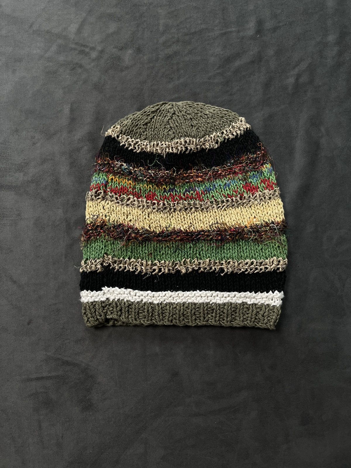 Hype - Deadstock Interwoven Patchwork Bohemian Style Beanie OS - 4