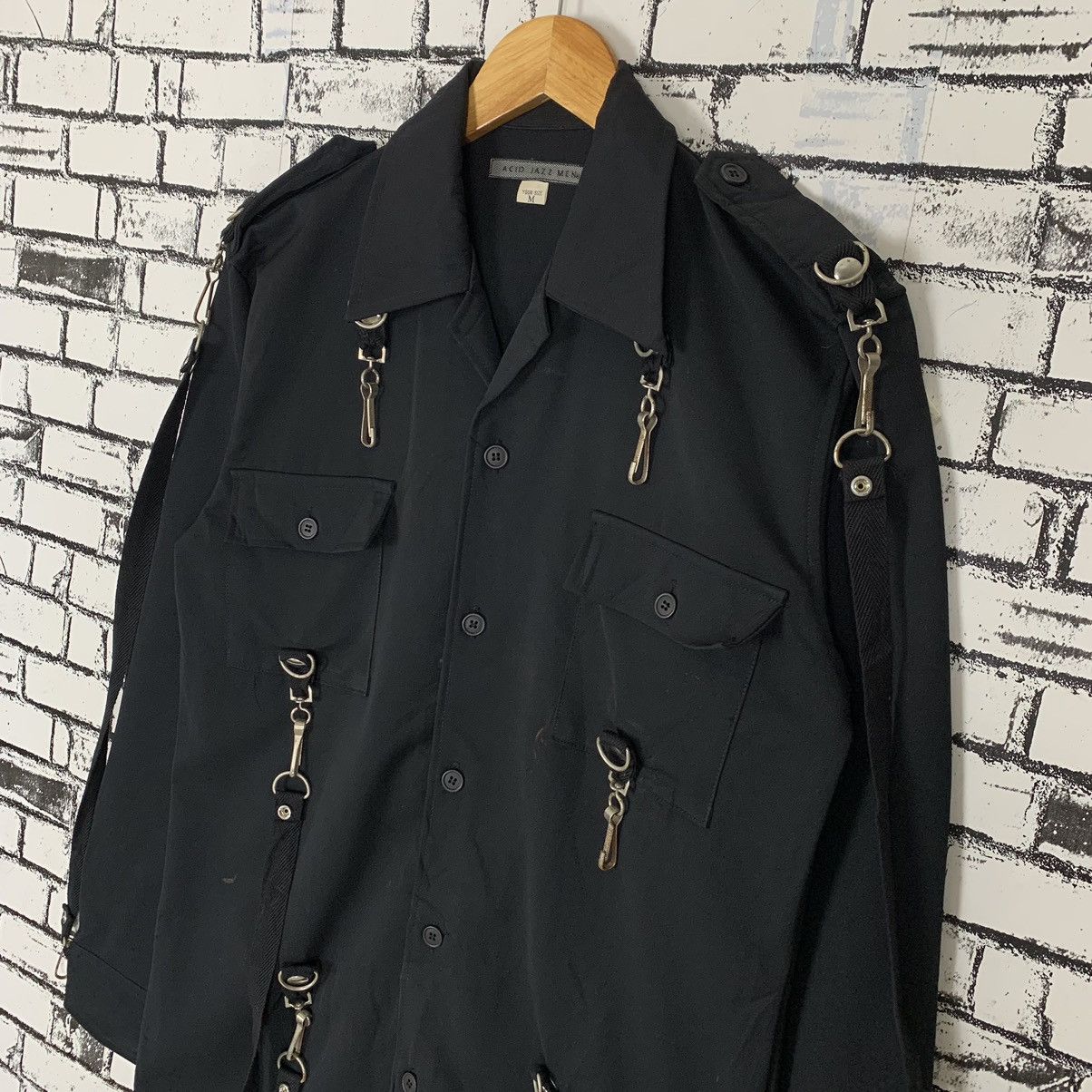 Japanese Brand - Acid Jazz Men Design Punk Bondage Shirt - 3