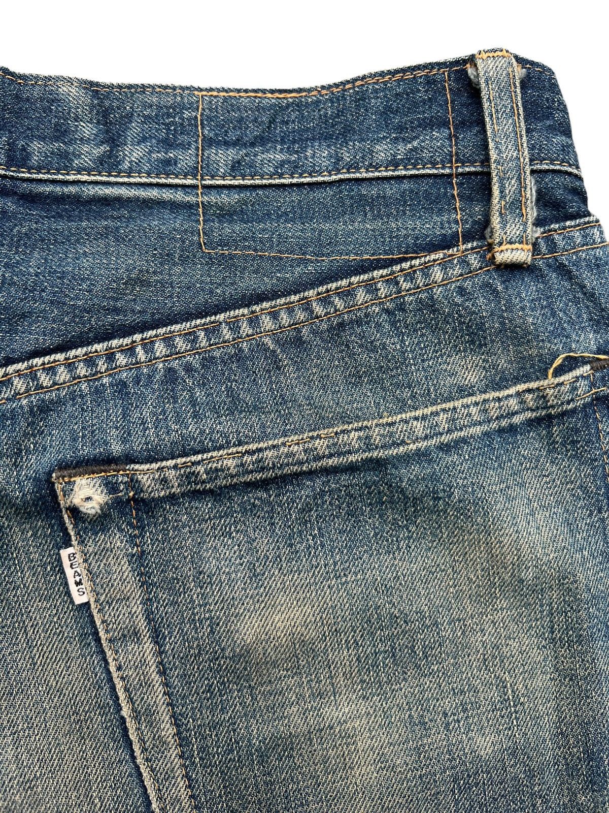 Vtg Beams Plus Japan Selvedge Distressed Mudwash Denim Jeans - 11