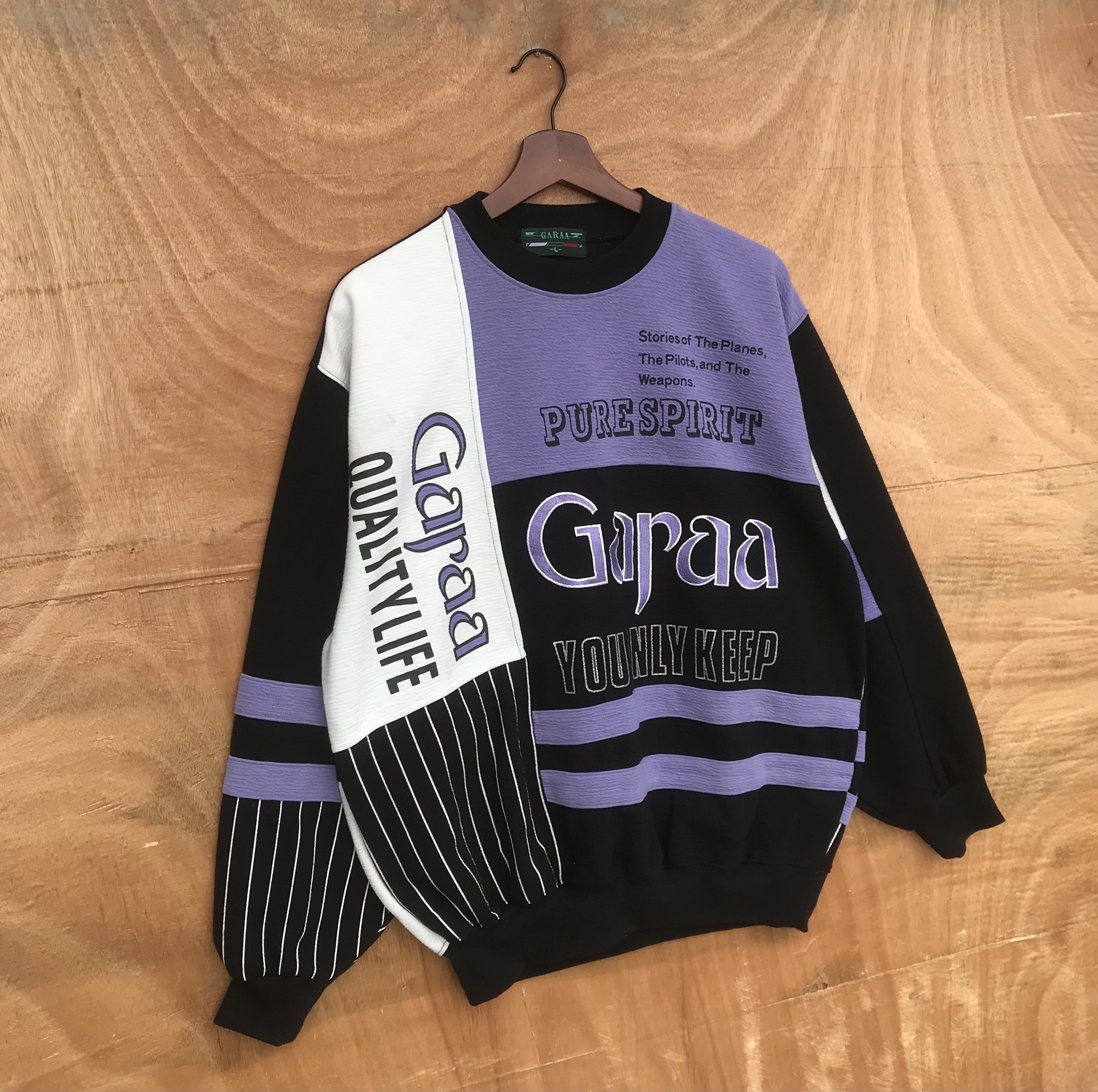 Streetwear - Garaa big logo crewneck multitone sweatshirt - 2