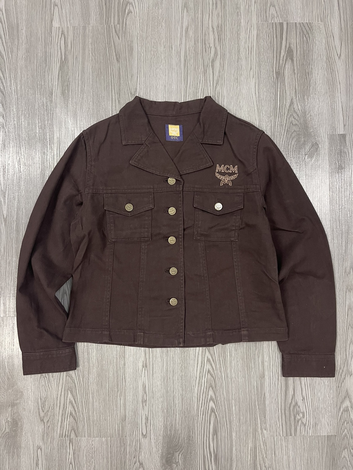 Vintage - Steals🔥🔥MCM Chest Embroidery Logo Trucker Denim Jacket - 1