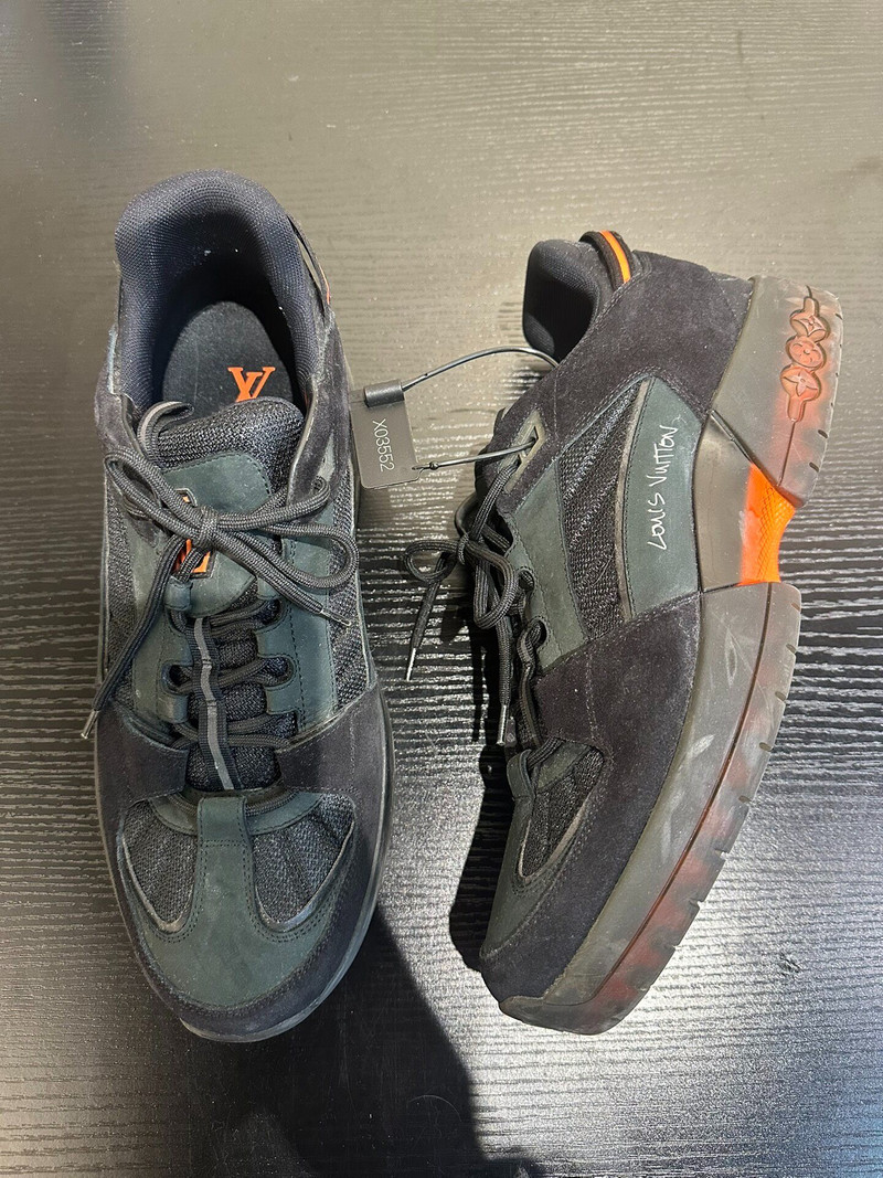 Louis Vuitton LV AView Suede-Paneled Monogram Casual Sneakers - 1
