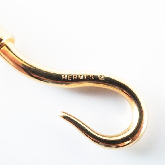 Hermes Brown Leather Jumbo Double Tour Hook Bracelet Golden - 2