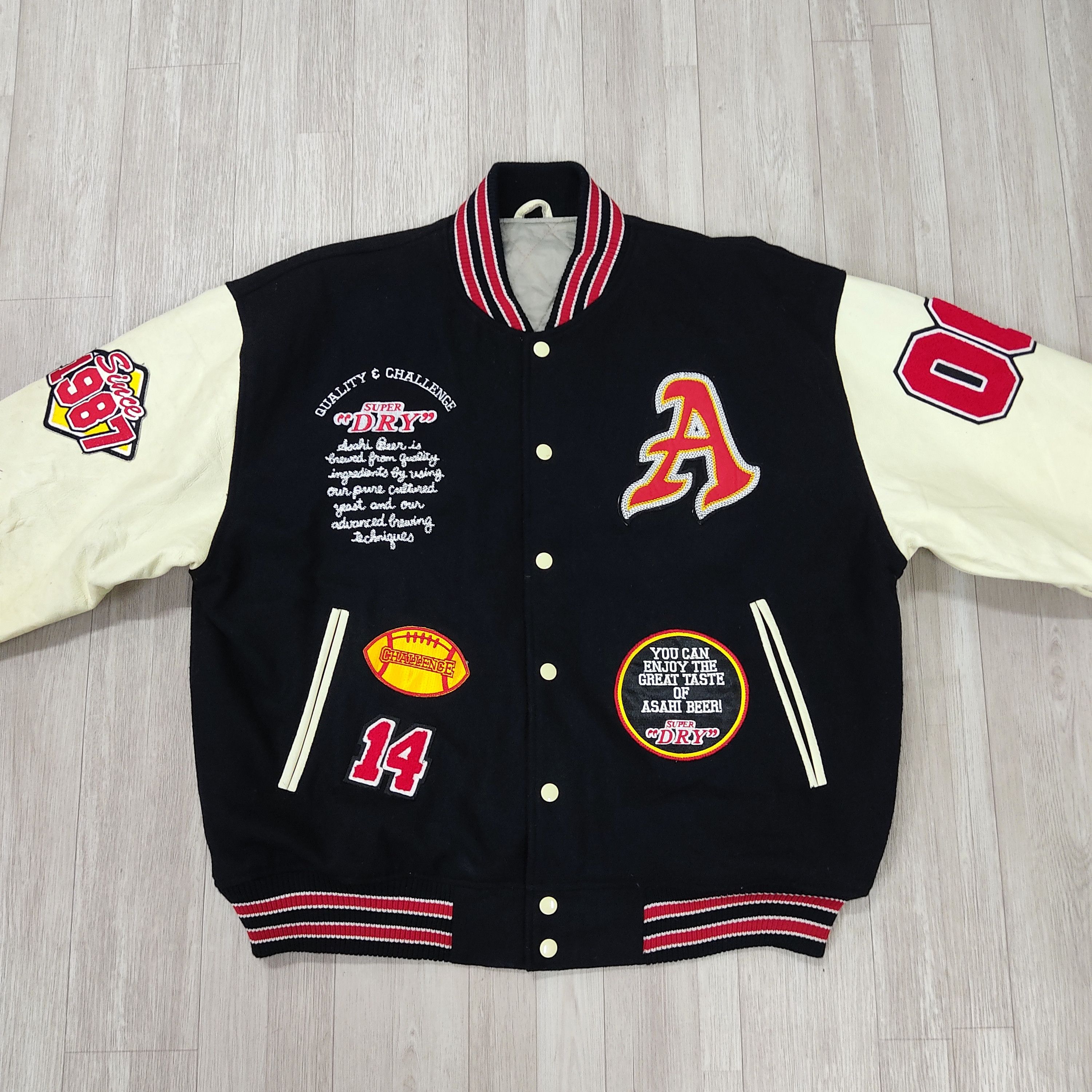 SUPERDRY Japan Wool Leather Stadium Varsity Jacket - 6