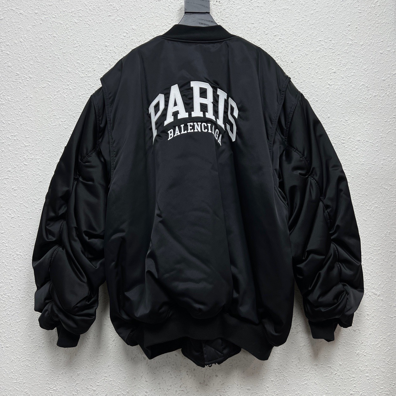 Balenciaga City Limited Edition Bomber Letter Embroidered Cotton Jacket - 2