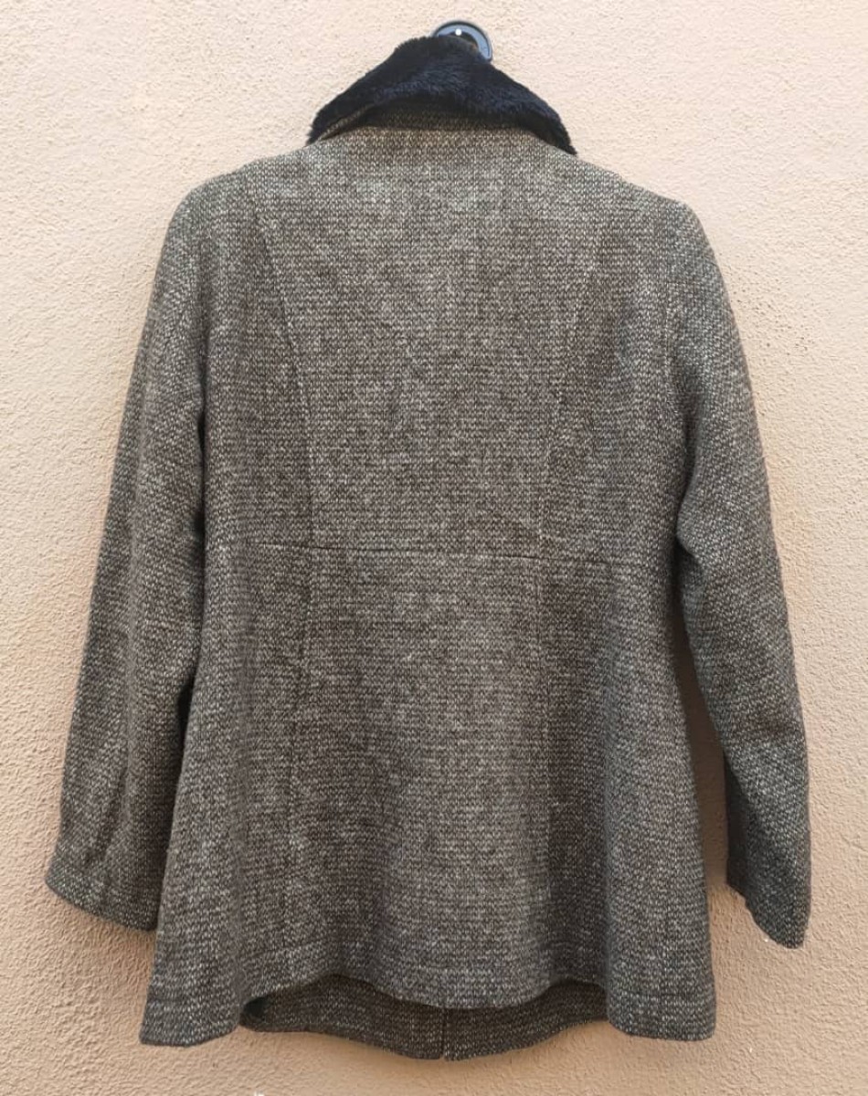 Cashmere & Wool - Shelter Wool Fur Collar Jacket - 2