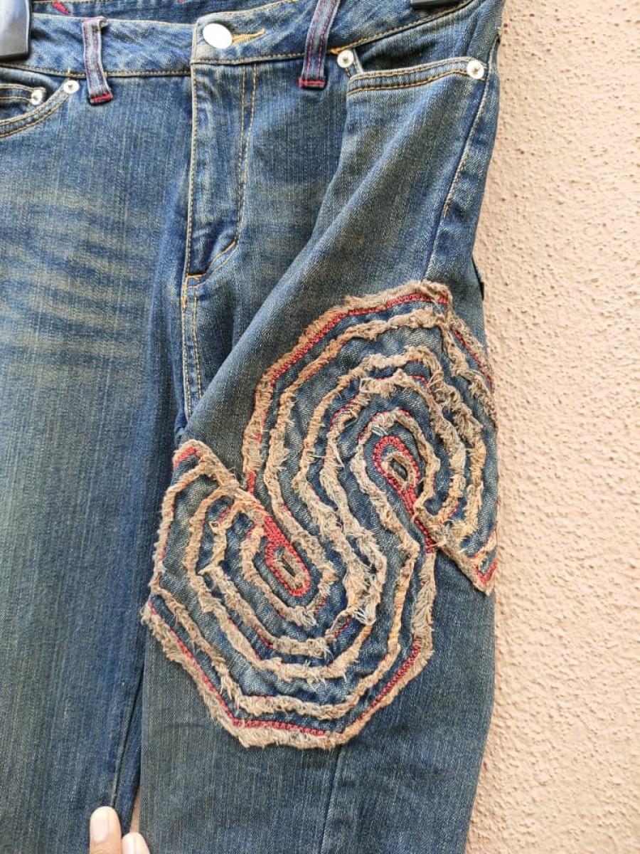 Japanese Brand - Browdwin Patchwork Ladies Jeans - 7