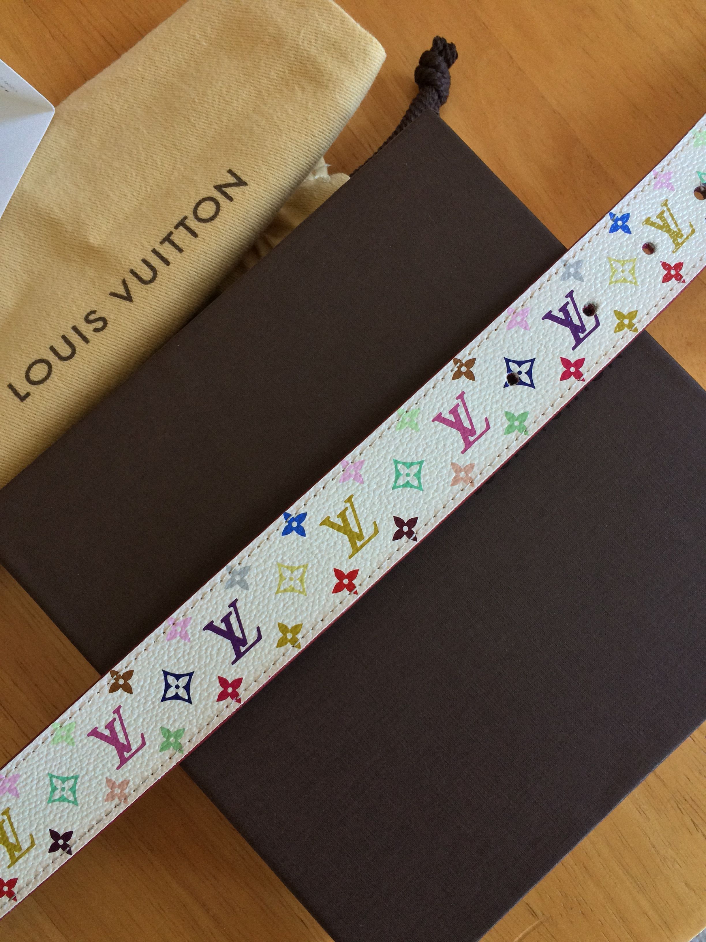 S/S 2003 Louis Murakami Multicolor Monogram Belt - 4