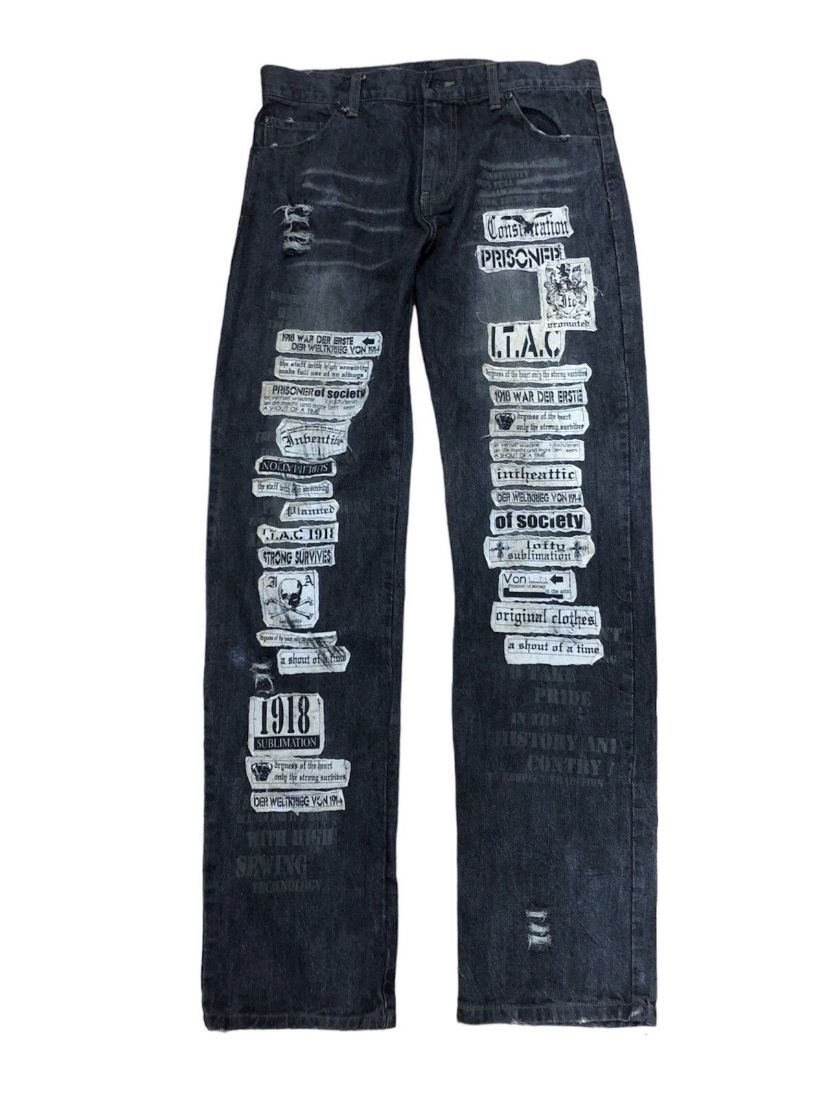 Seditionaries - 1990 - In The Attic Japanese Distressed Patches Denim Pant - 1
