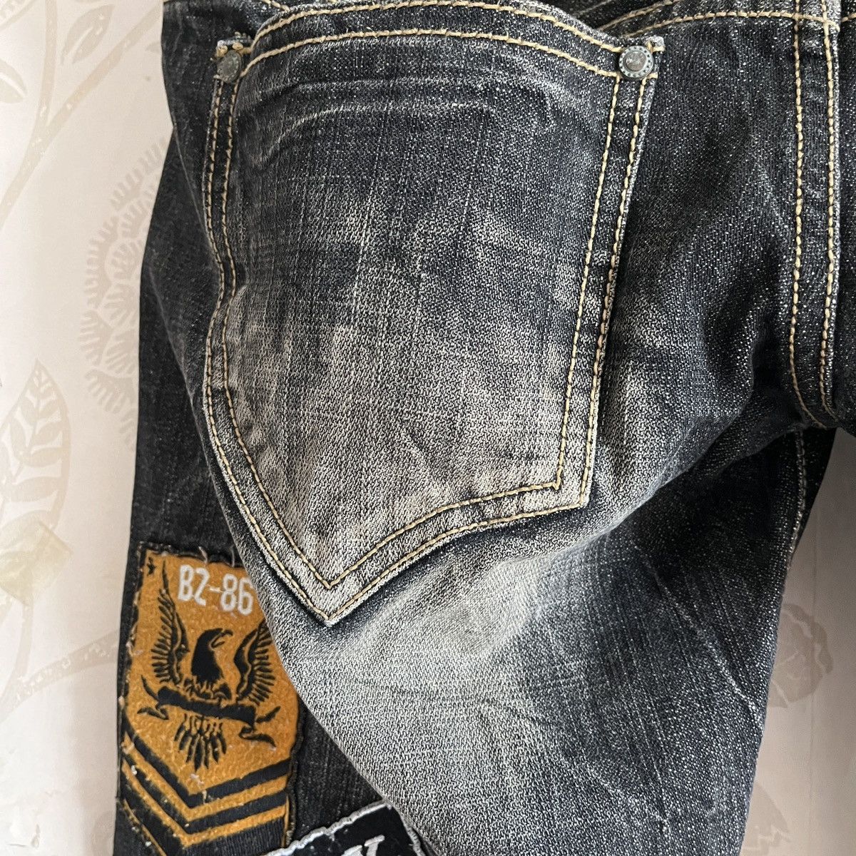 Buzz Rickson's - Rare Distressed Undercover Double Waist Buzz Spunky Jeans - 13