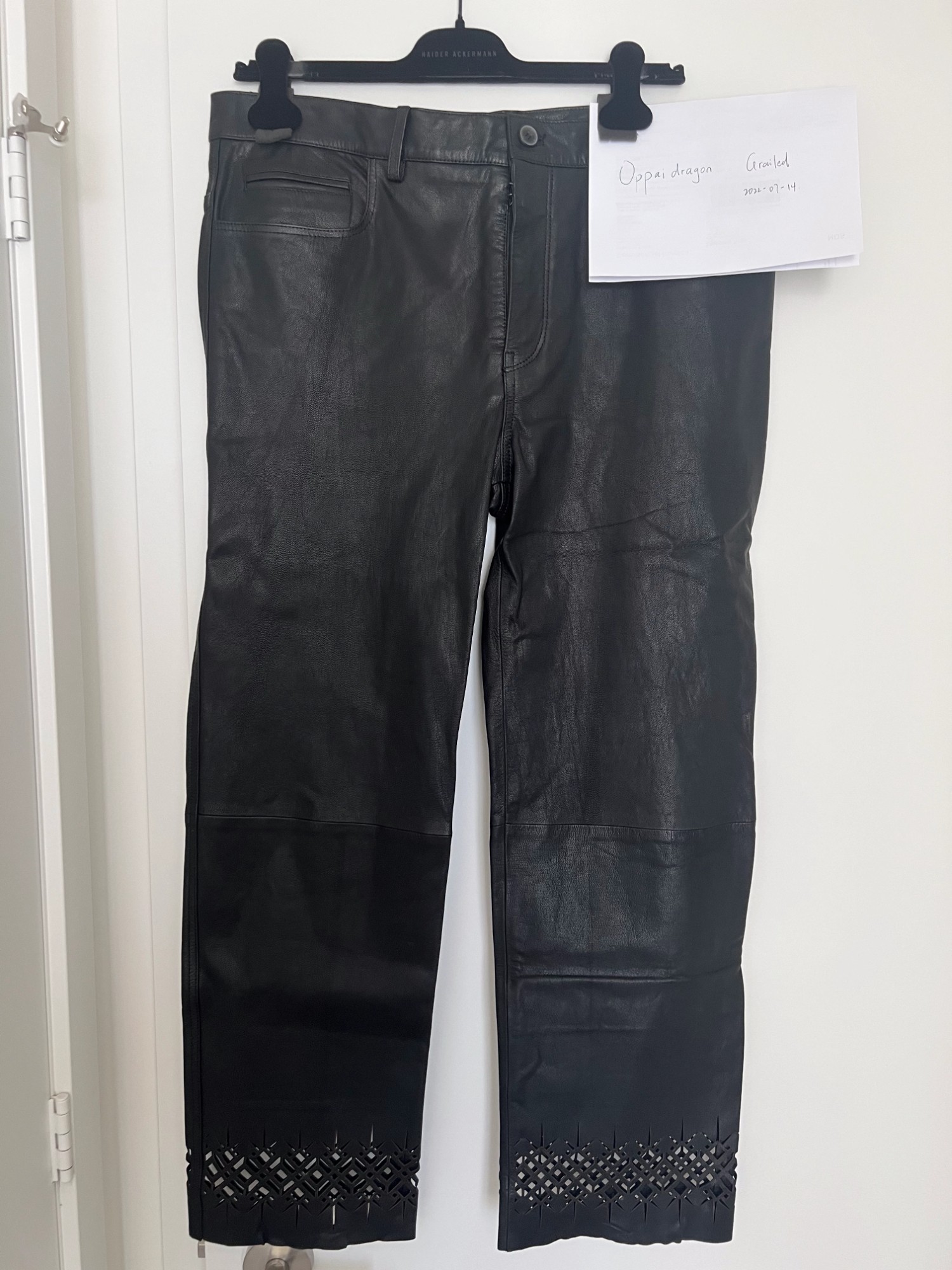 SS19 Lasercut Leather Trousers - 1