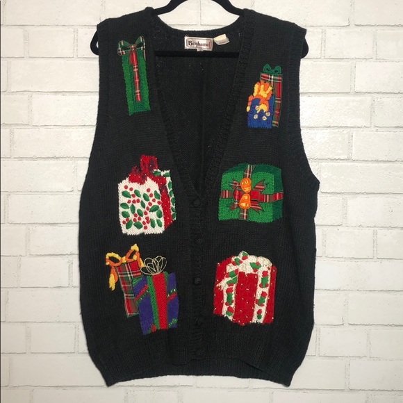 Urban Renewal - Ugly Christmas Sweater Embellished Vest - 1