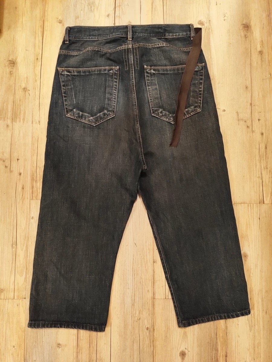 Rare collapse denim pants - 2