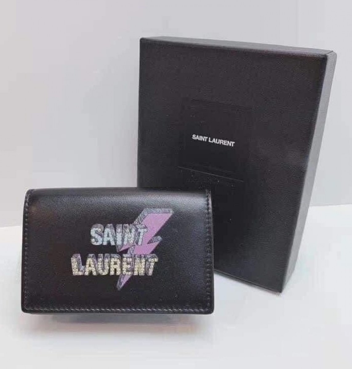 $425 SS18 Eclair Lightning Bolt Compact Wallet - 1