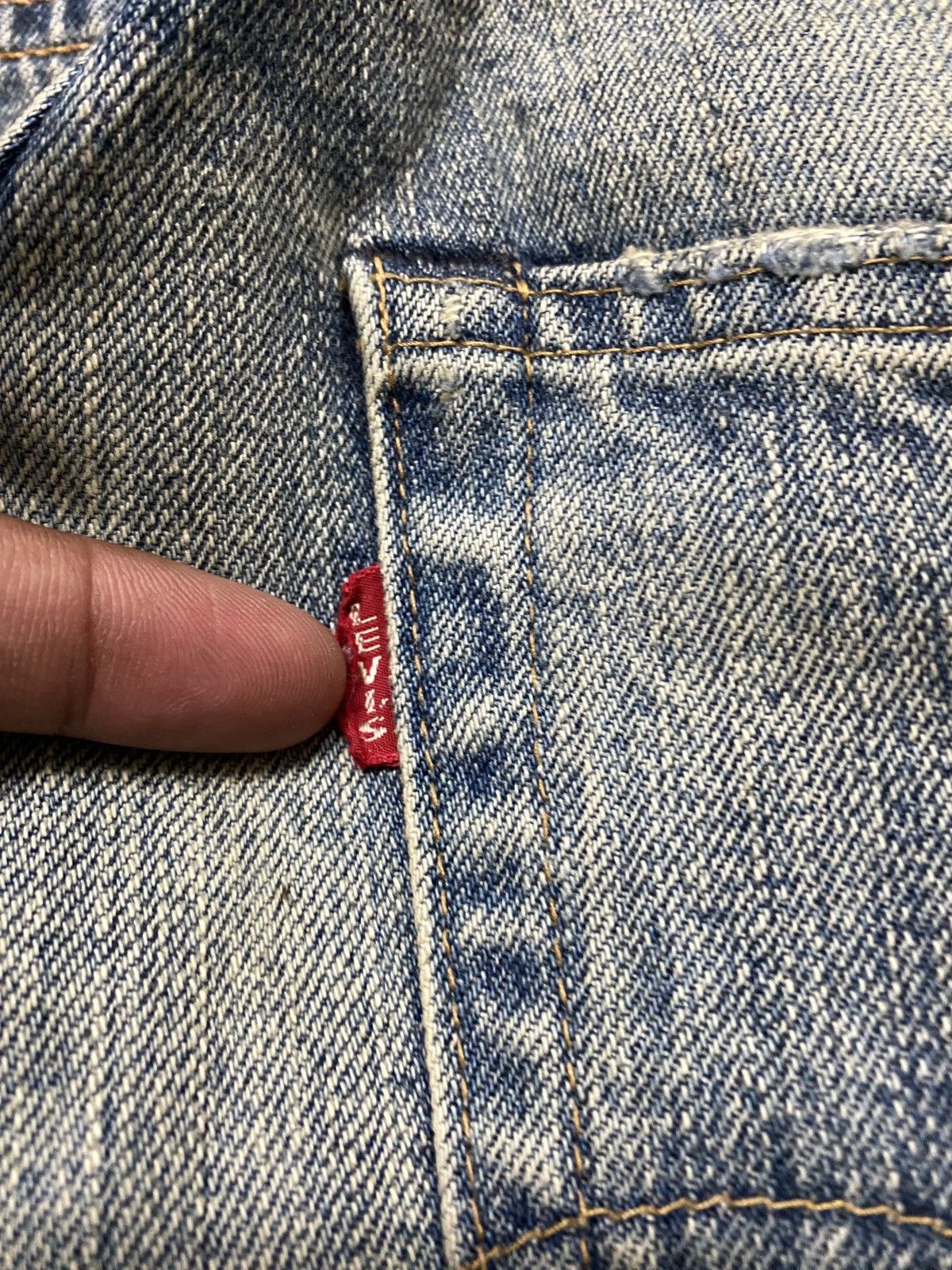 💥Flare💥Levis 505 insane Double Selvedge Jeans Waist 25-26 - 19