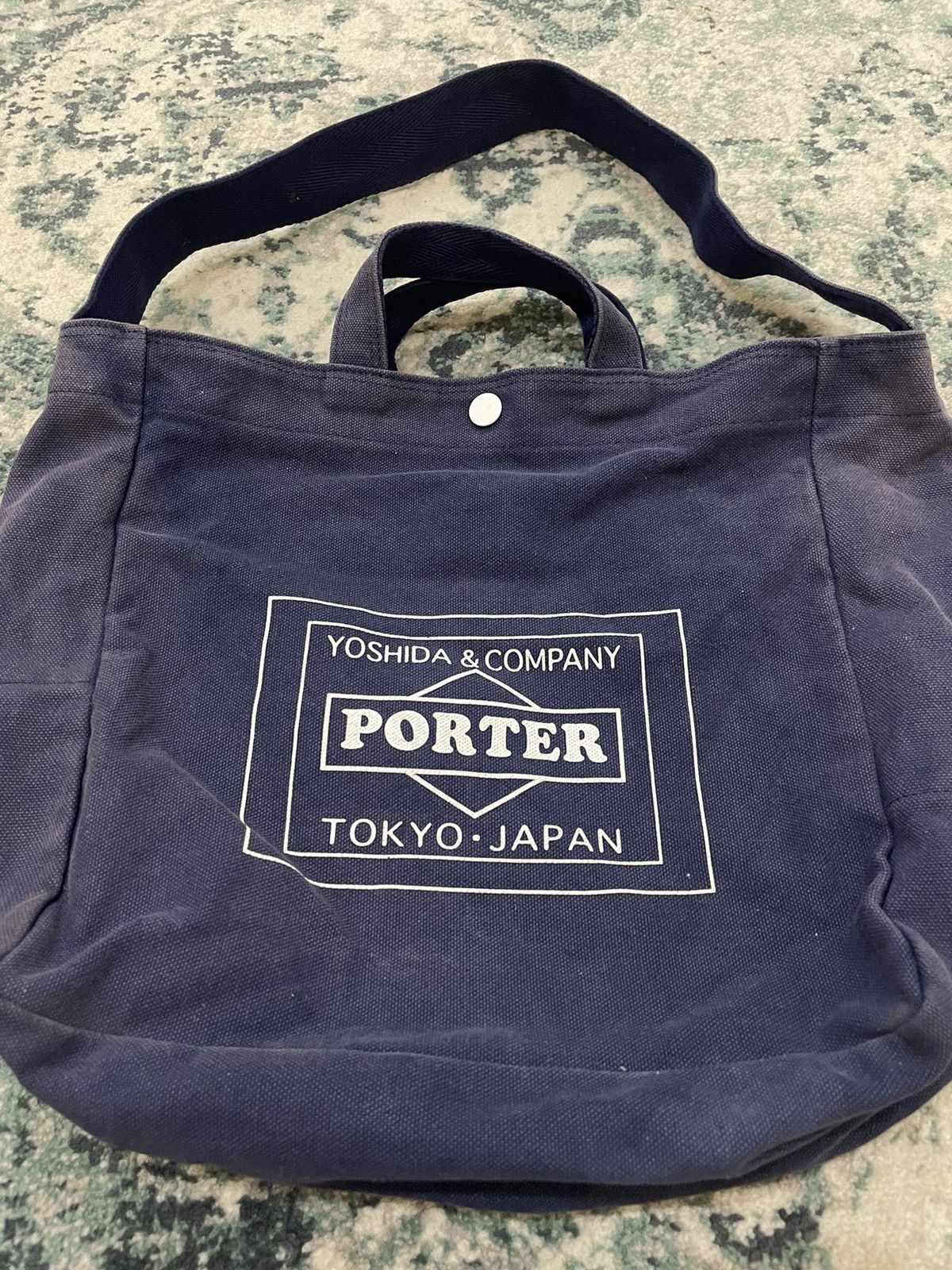 Yoshida Porter Tokyo X Lower Case Blue Logo Sling Bag - 4