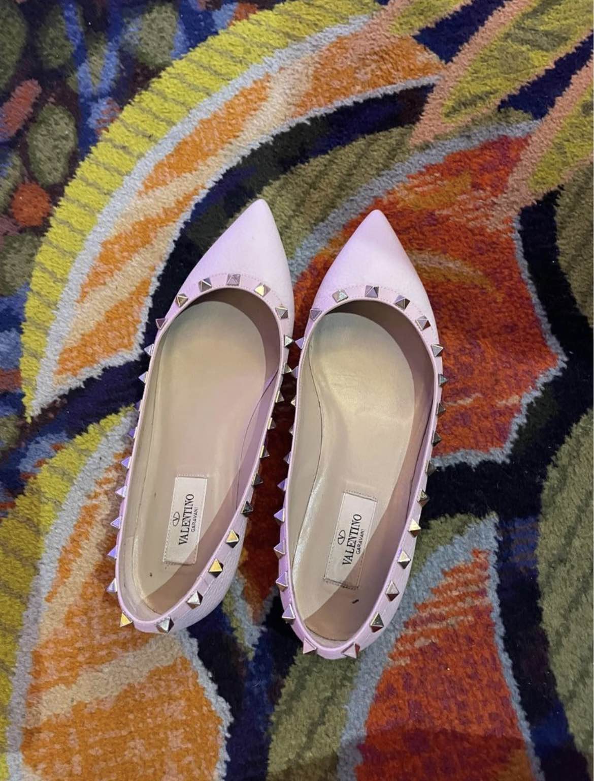 Valentino RockStud Ballet Flats Pink Size 38 - 1