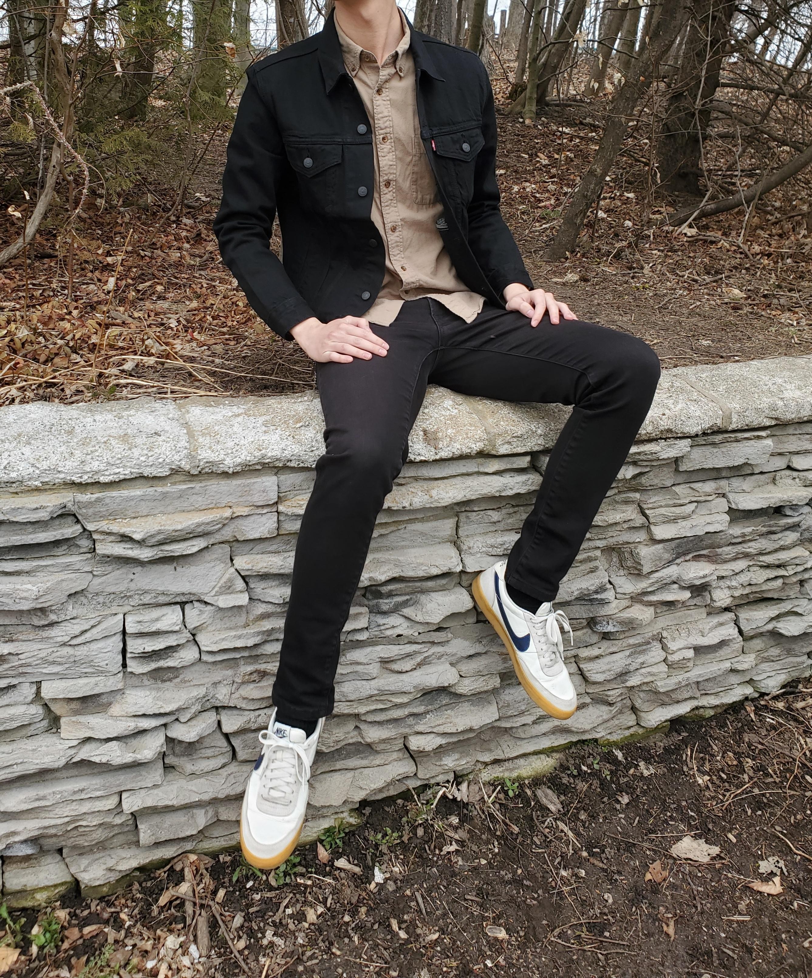 Black Denim Trucker Jacket - 4
