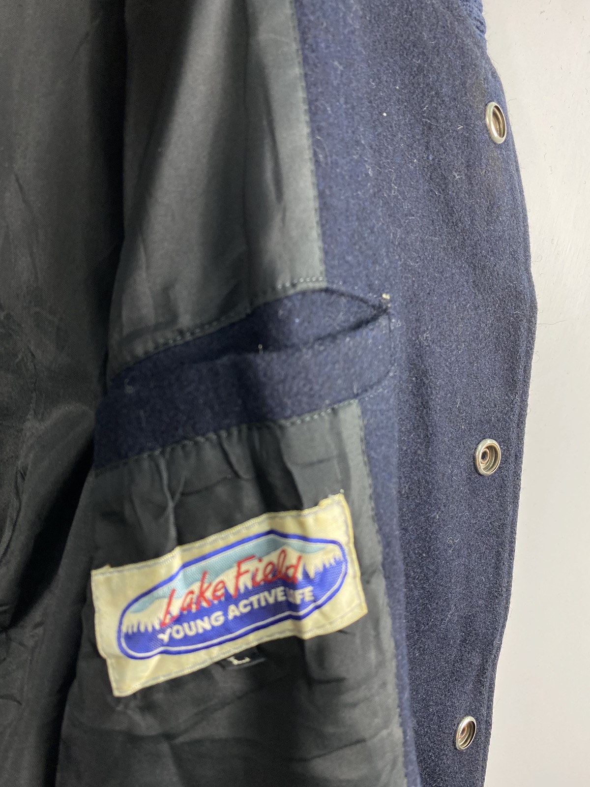 Vintage - Vintage Varsity jacket Wool Lake Field - 5