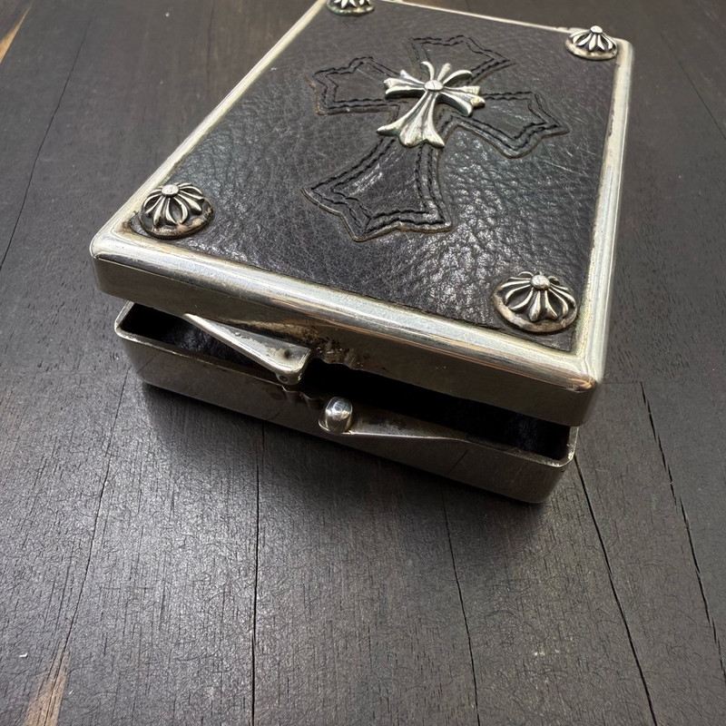 Chrome Hearts Chrome Hearts Cross Leather Cigarette Case