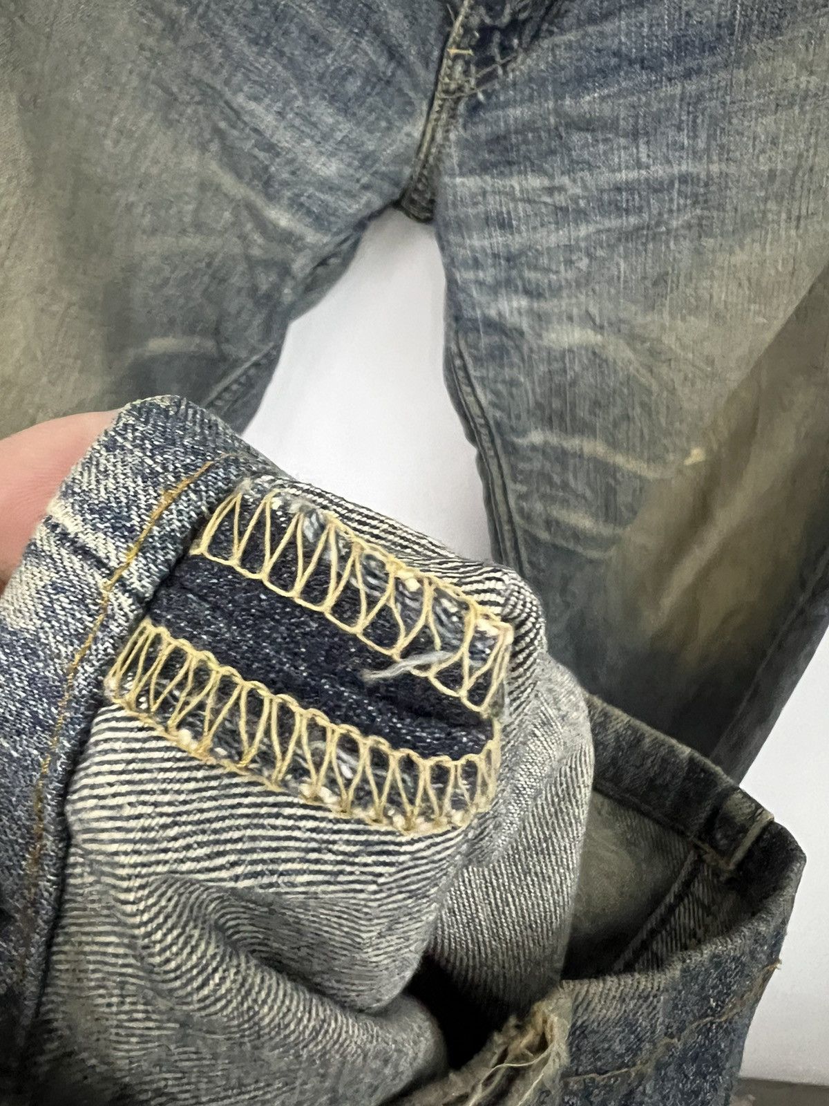 Vintage - Levis 502 Rare Design Denim Jeans - 4