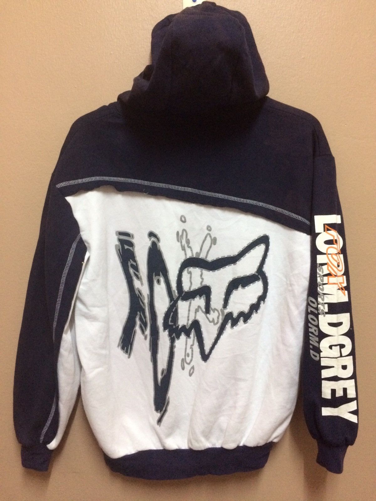 Fox Hoodie big logo skatewear - 4