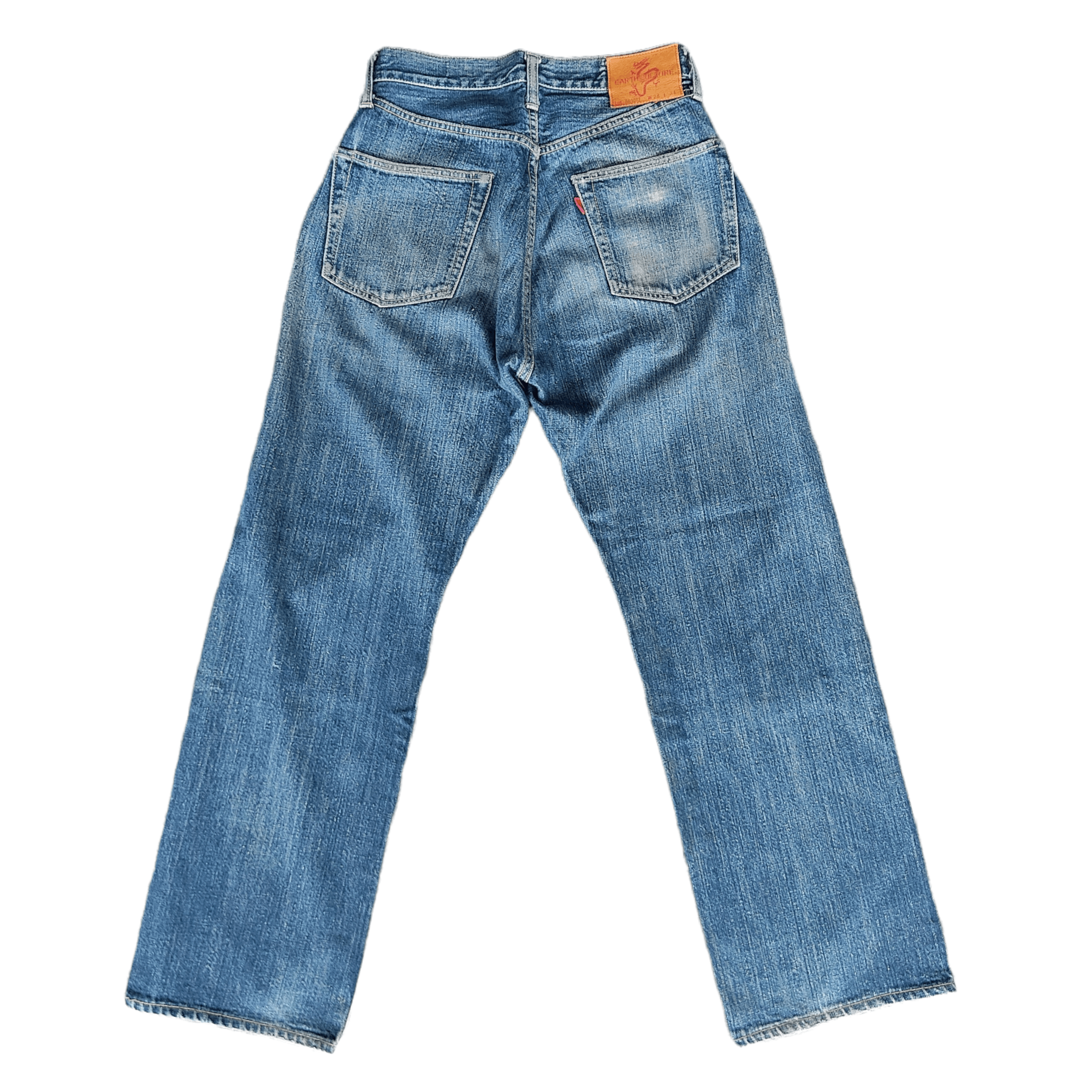 Distressed Denim - Vintage Earth Culture Selvedge Denim Jeans - 2