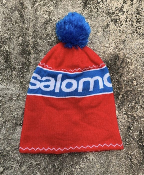 SALOMON SKI WINTER Spellout Embroidery Logo Beanie Hat Hike - 1