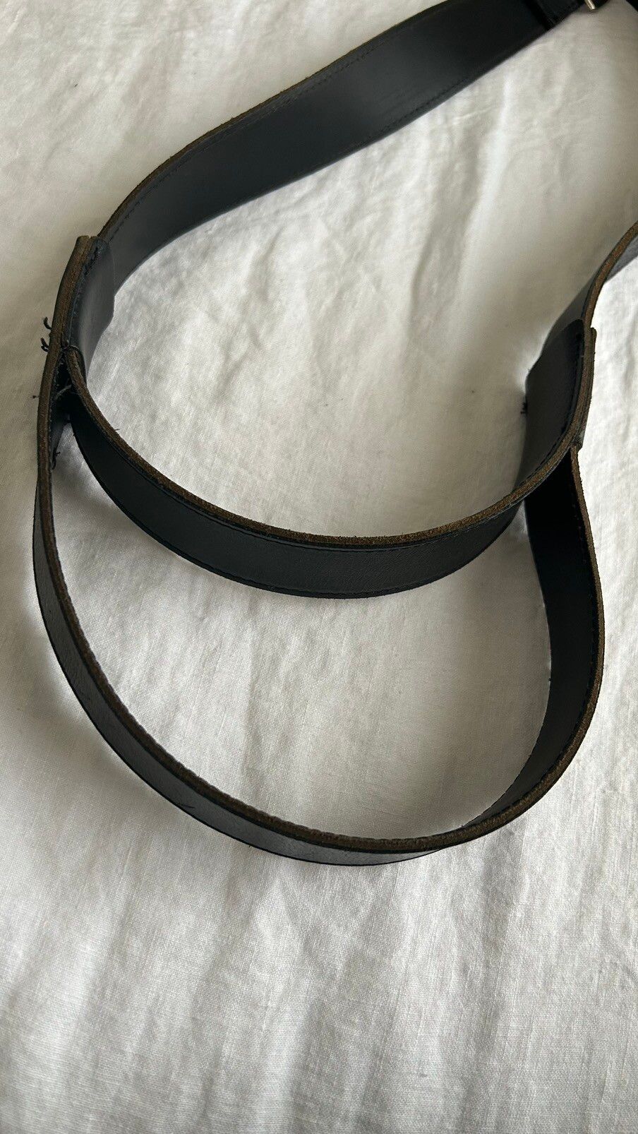 matte black . margiela . leather belt - 14