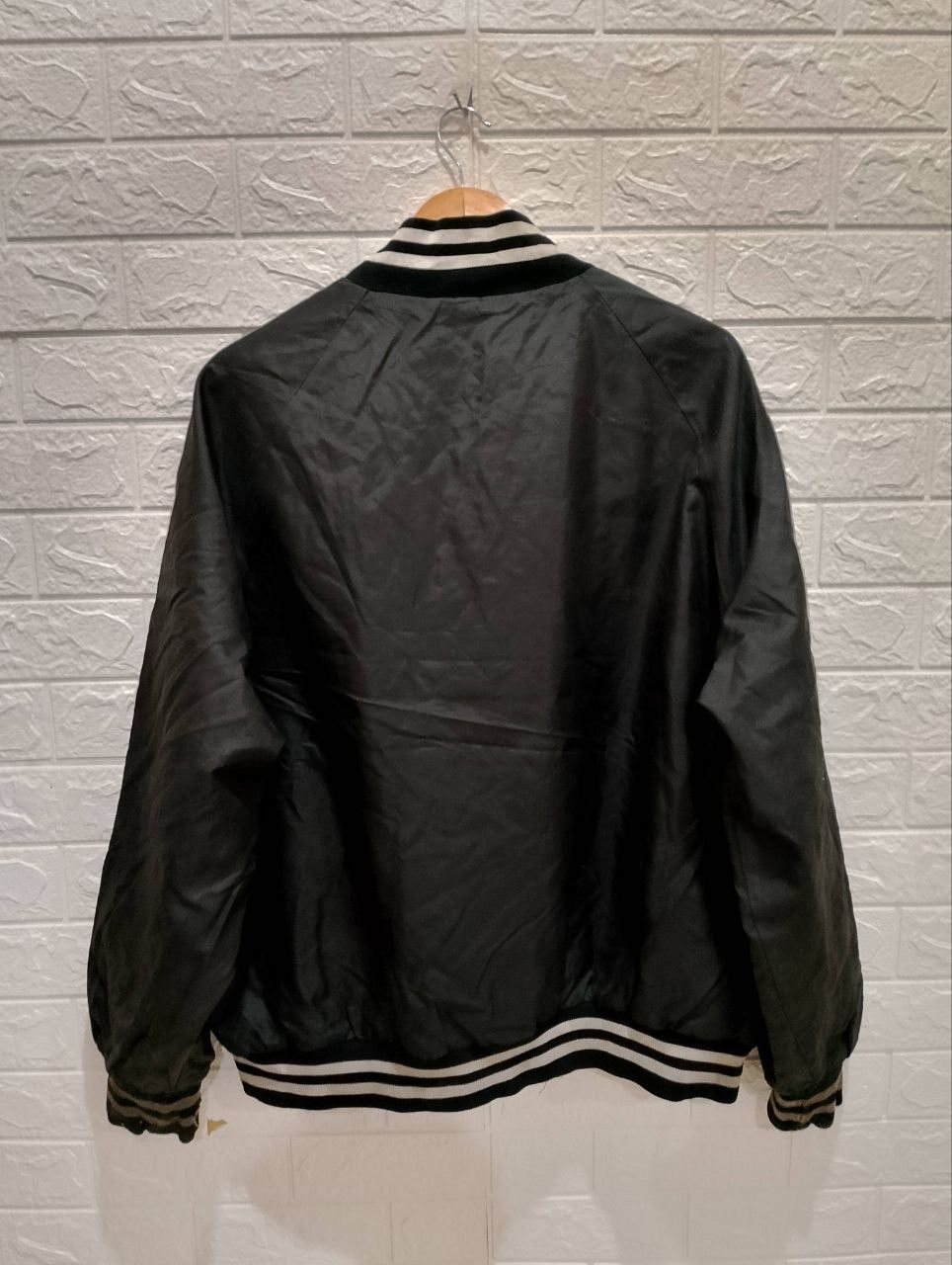 Vintage 80s West Ark JG Satin Baseball Bomber Jacket - 3