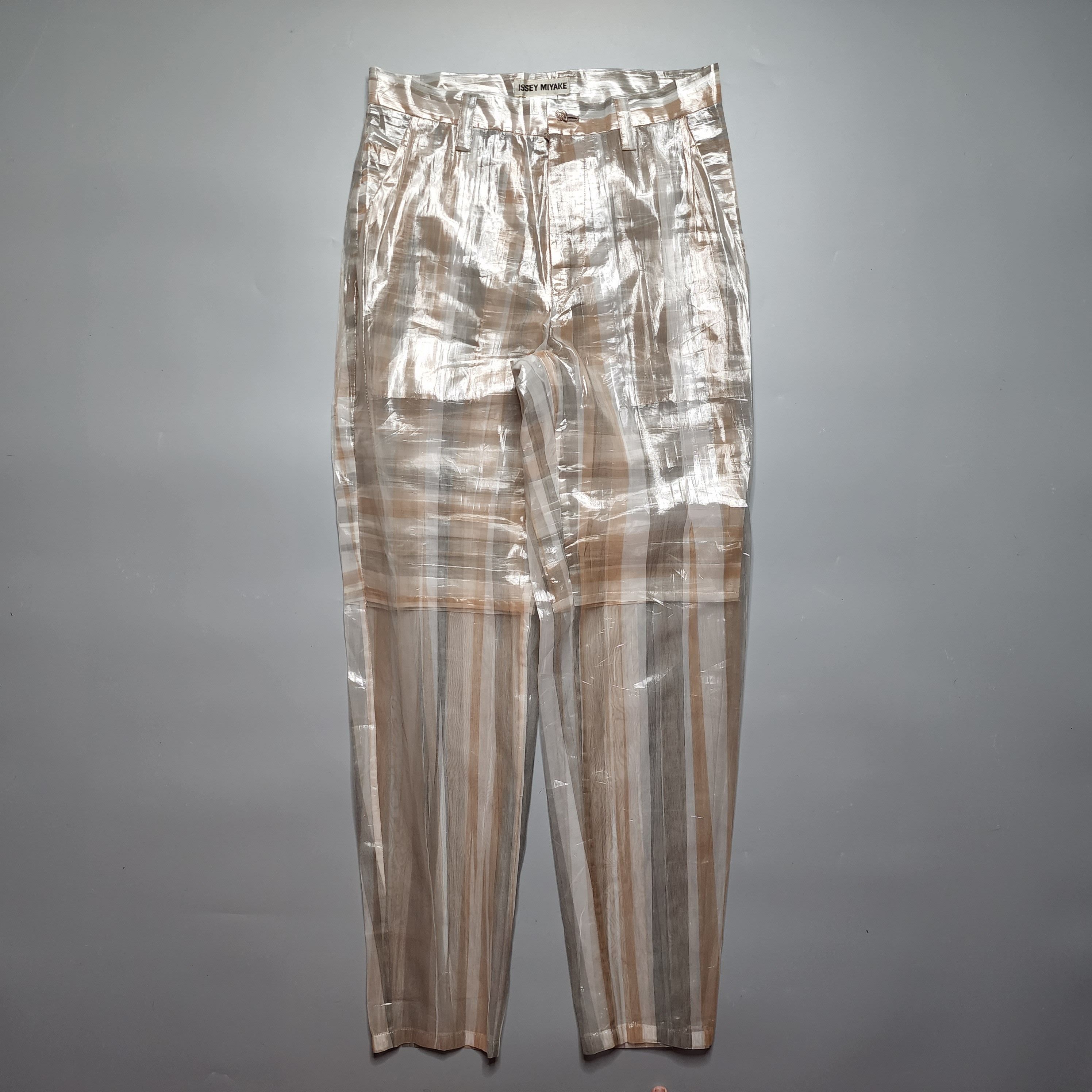 Issey Miyake - SS96 See Through Plaid Trousers - 4