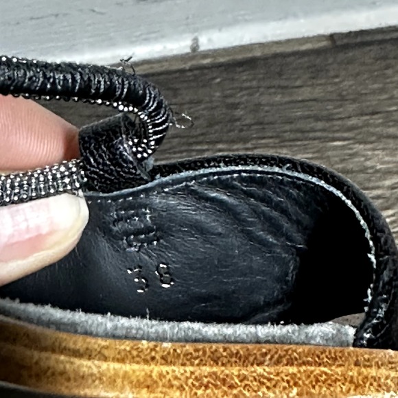 Brunello Cucinelli Monili Beaded Flat Sandal Leather Ankle Wrap Tie 38 7.5 - 6