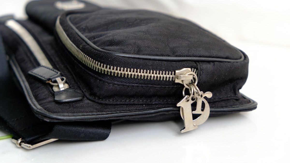 Christian Dior Logo Trotter Sling bag Waist bag Black - 4