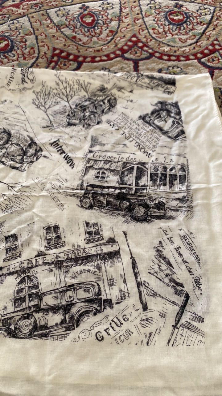 Vintage Cotton Scarf - 5