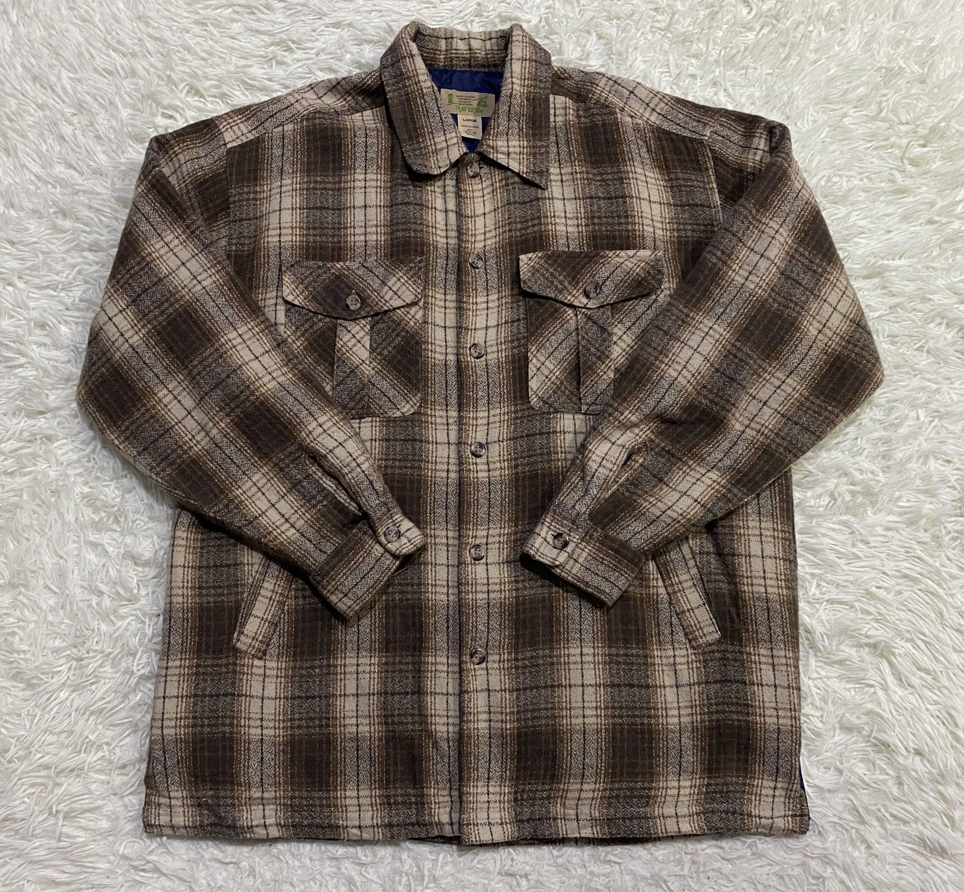 Flannel - Trav'ers AW-1 Checked Wool Blend Quilted Flannel - 3